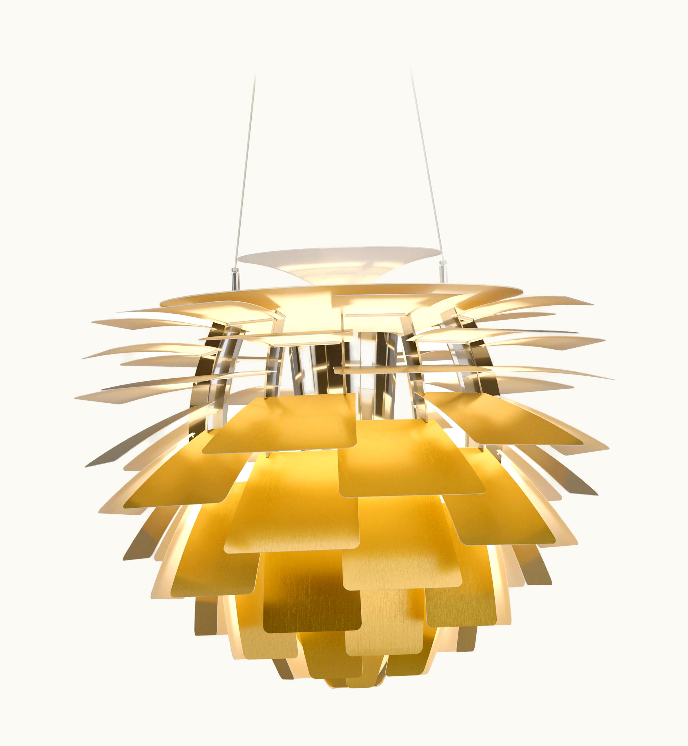 Poul Henningsen Poul Henningsen Louis Poulsen Extra Large PH Artichoke Pendant Light In Brass By Poul Henningsen