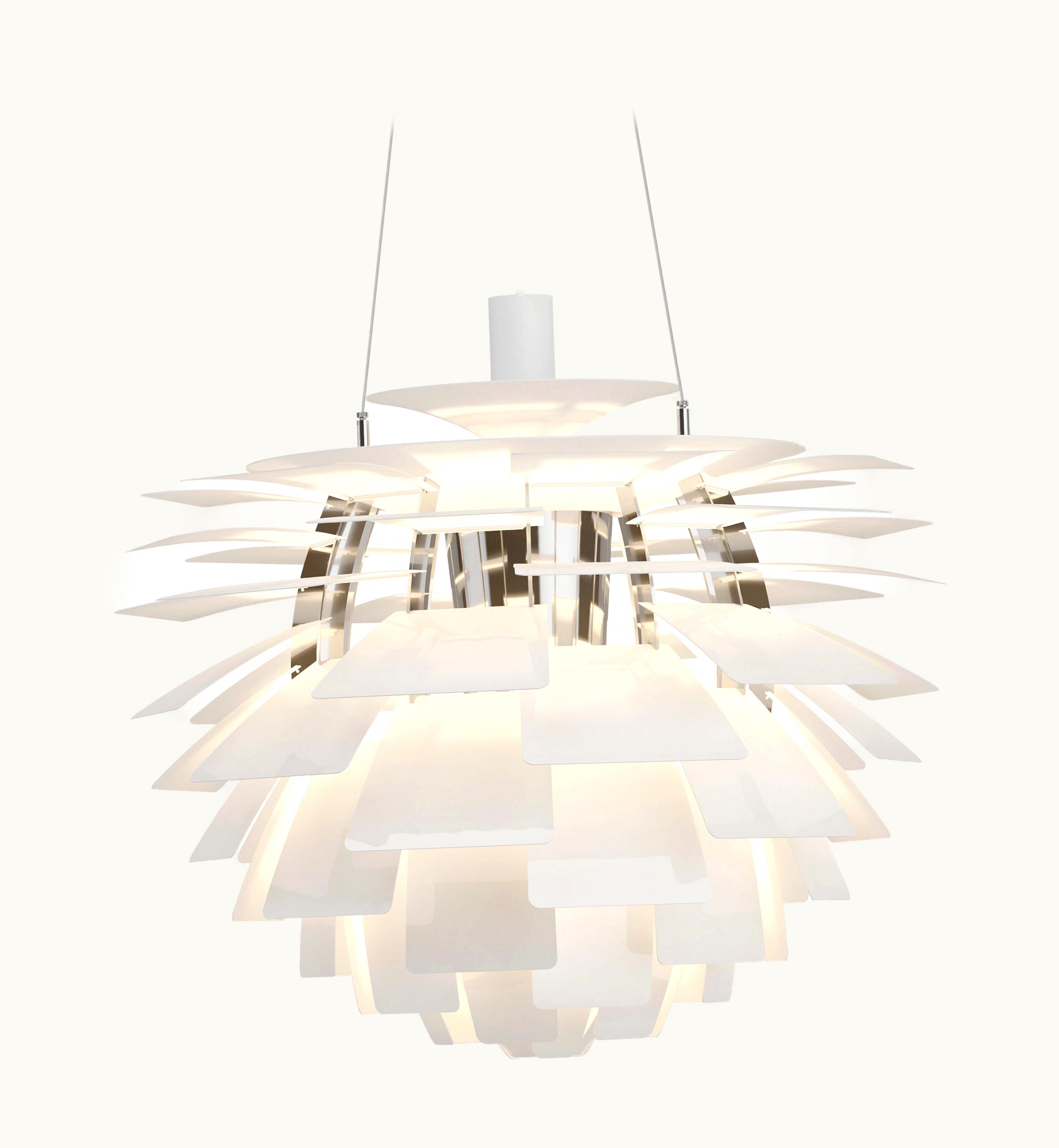 Poul Henningsen Poul Henningsen Louis Poulsen Large PH Artichoke Pendant Light In White By Poul Henningsen