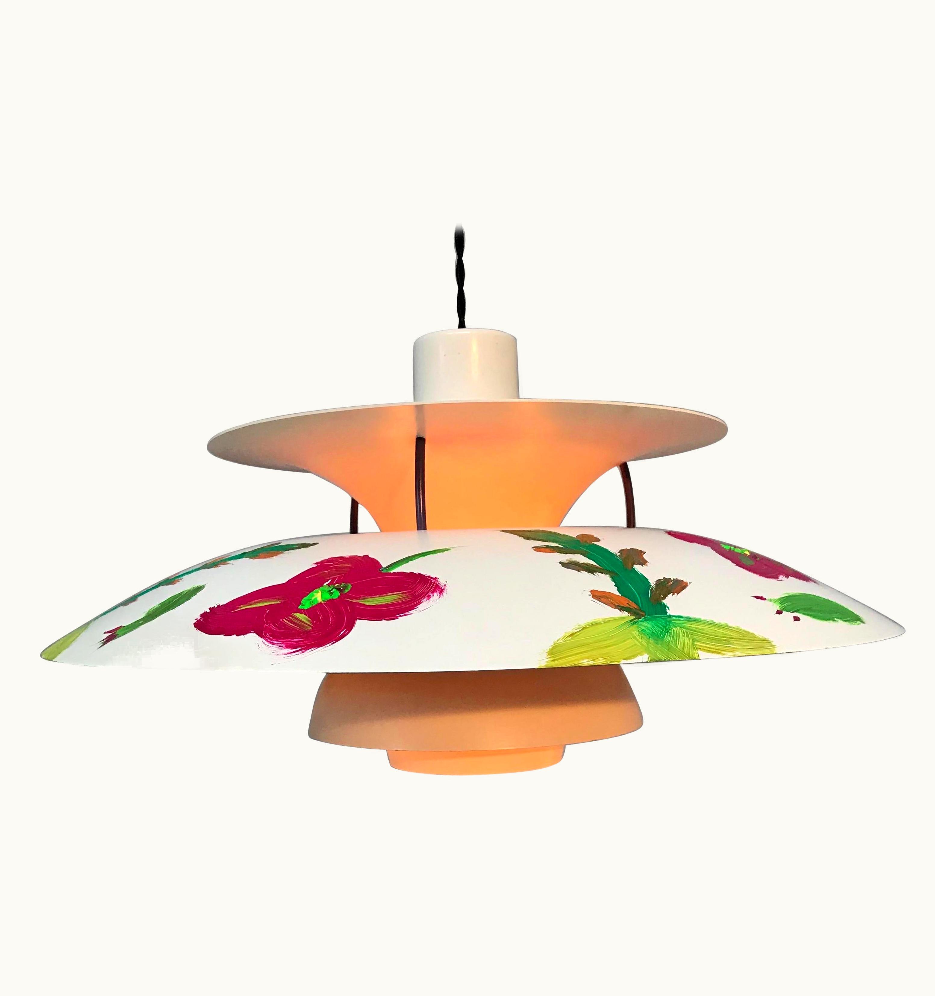 Poul Henningsen Poul Henningsen Iconic Vintage PH5 Chandelier For L. Poulsen Of DK In White With Art Work UZ0202860