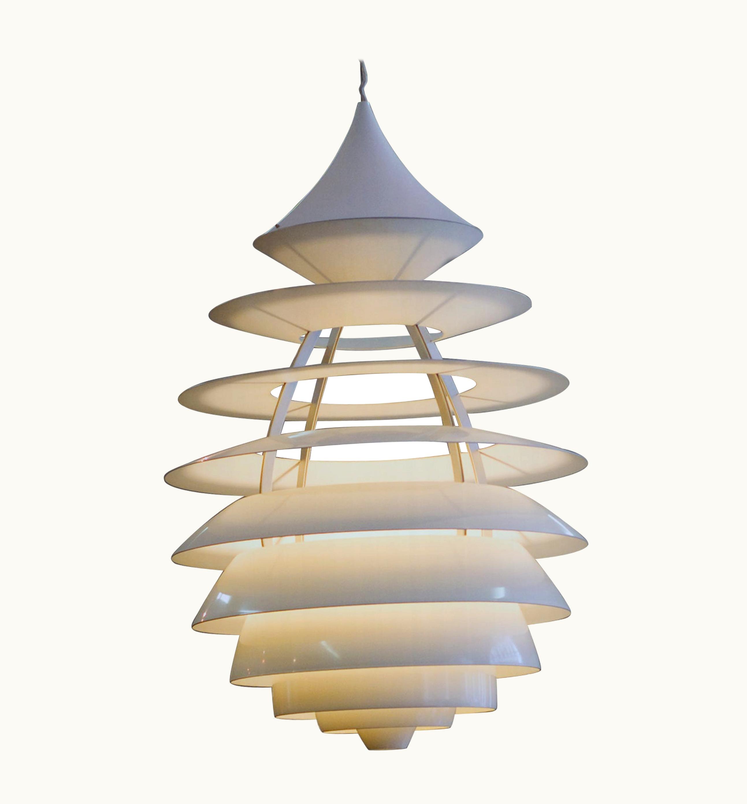 Poul Henningsen;Kurt Nørregaard Poul Henningsen;Kurt Nørregaard Louis Poulsen LP Centrum XXL Pendant By Kurt Nørregaard Mid Century Modern Lamp