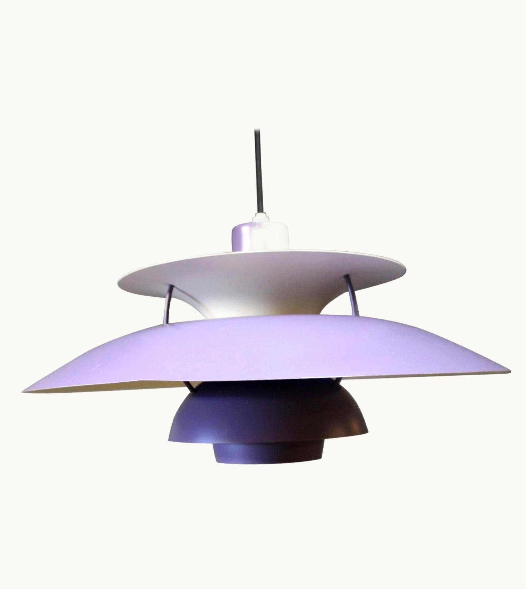 Poul Henningsen Poul Henningsen Purple PH5 Pendant By Poul Henningsen And Louis Poulsen, 20th Century