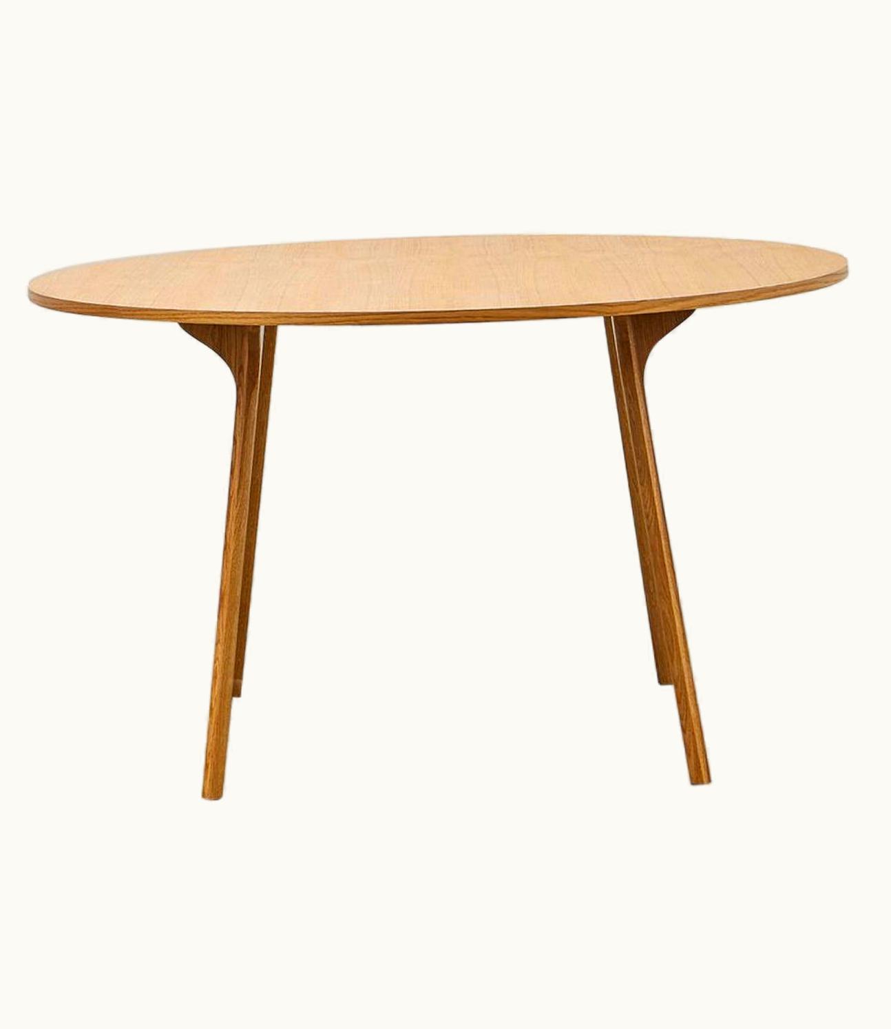 Poul Henningsen Poul Henningsen PH Circle Table, Natural Oak Wood Legs, Veneer Table Plate And Edge