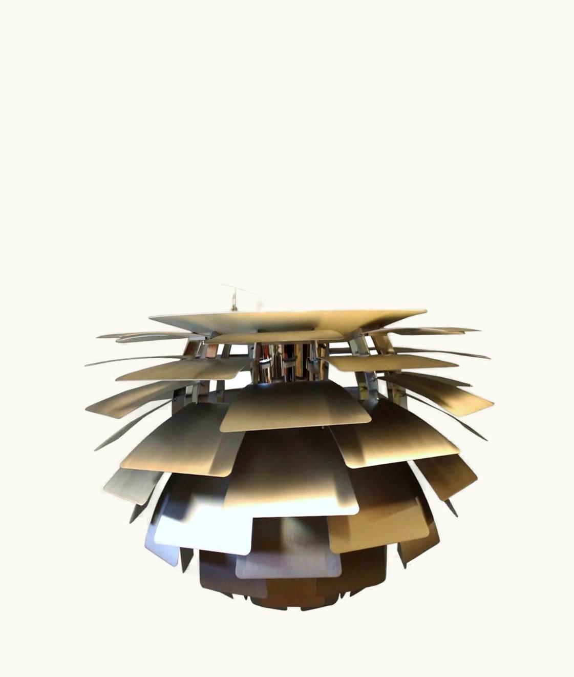 Poul Henningsen Poul Henningsen Artichoke In Brushed Steel By Poul Henningsen And Louis Poulsen