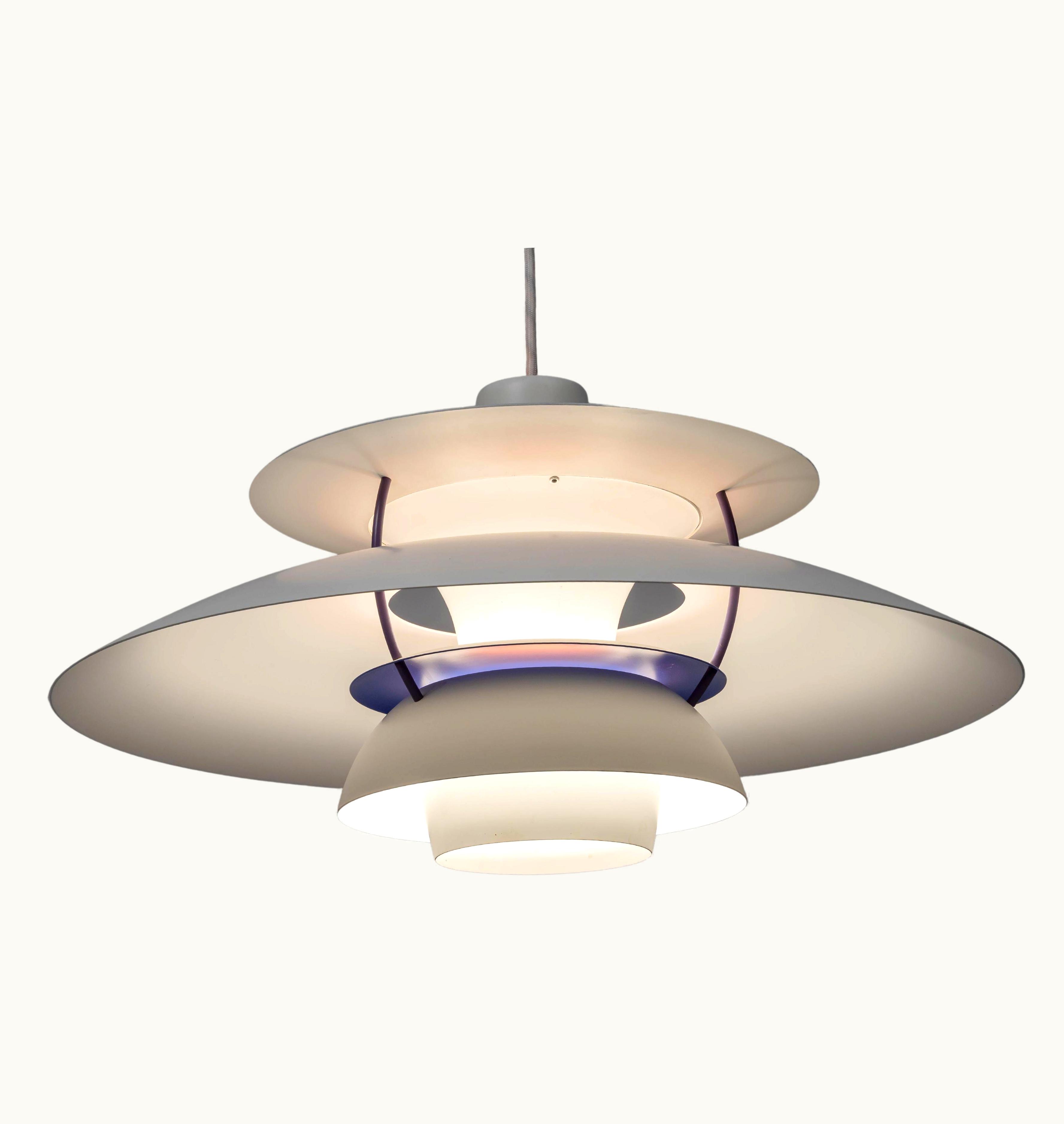 Poul Henningsen Poul Henningsen Ph5 Pendant By Poul Henningsen For Louis Poulsen In Blue And Grey, Denmark