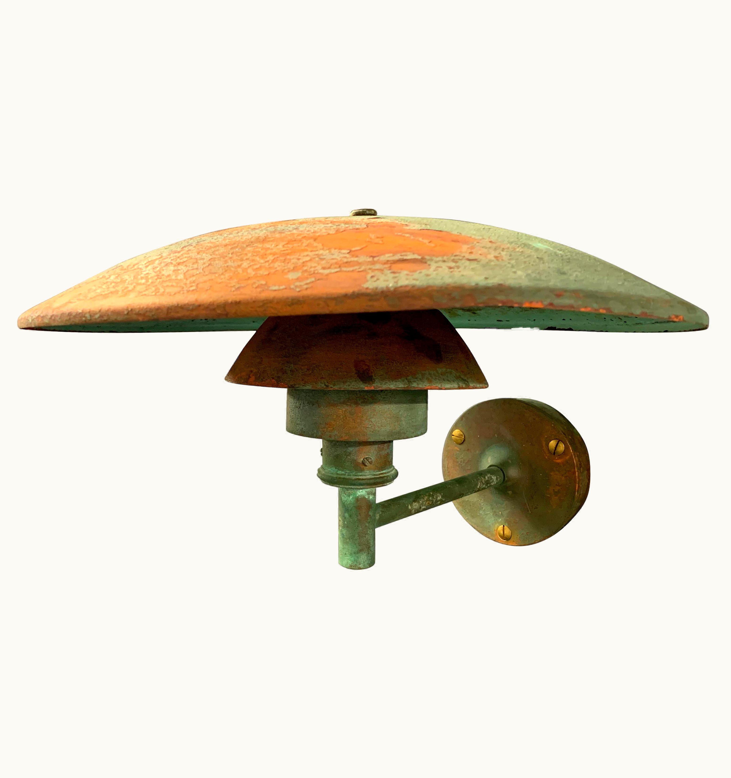 Poul Henningsen Poul Henningsen Crazy Patinated Poul Henningsen Copper Wall Scone