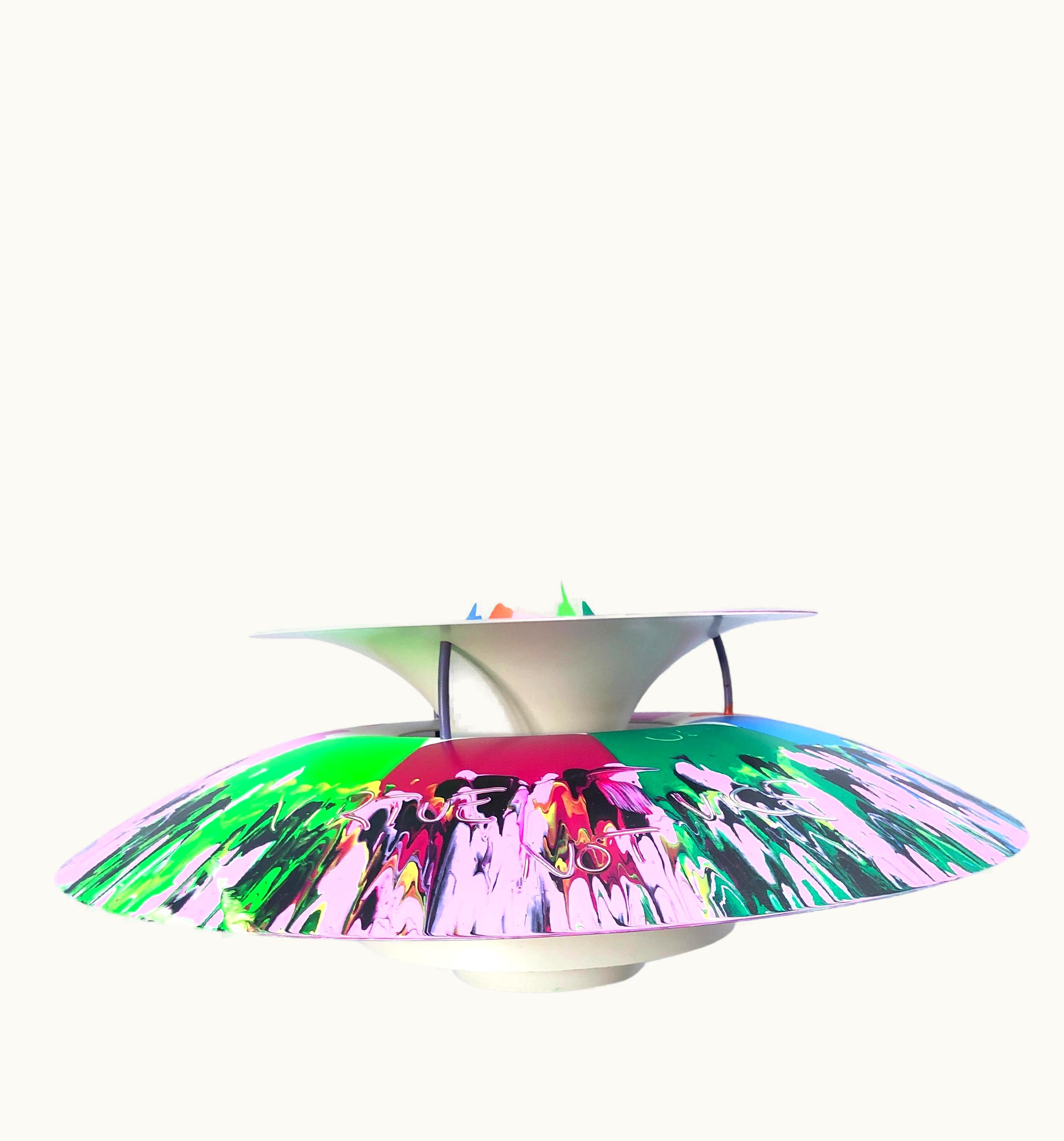 Poul Henningsen Iconic Vintage Ph5 Chandelier For L. Poulsen Of Dk With Art Work