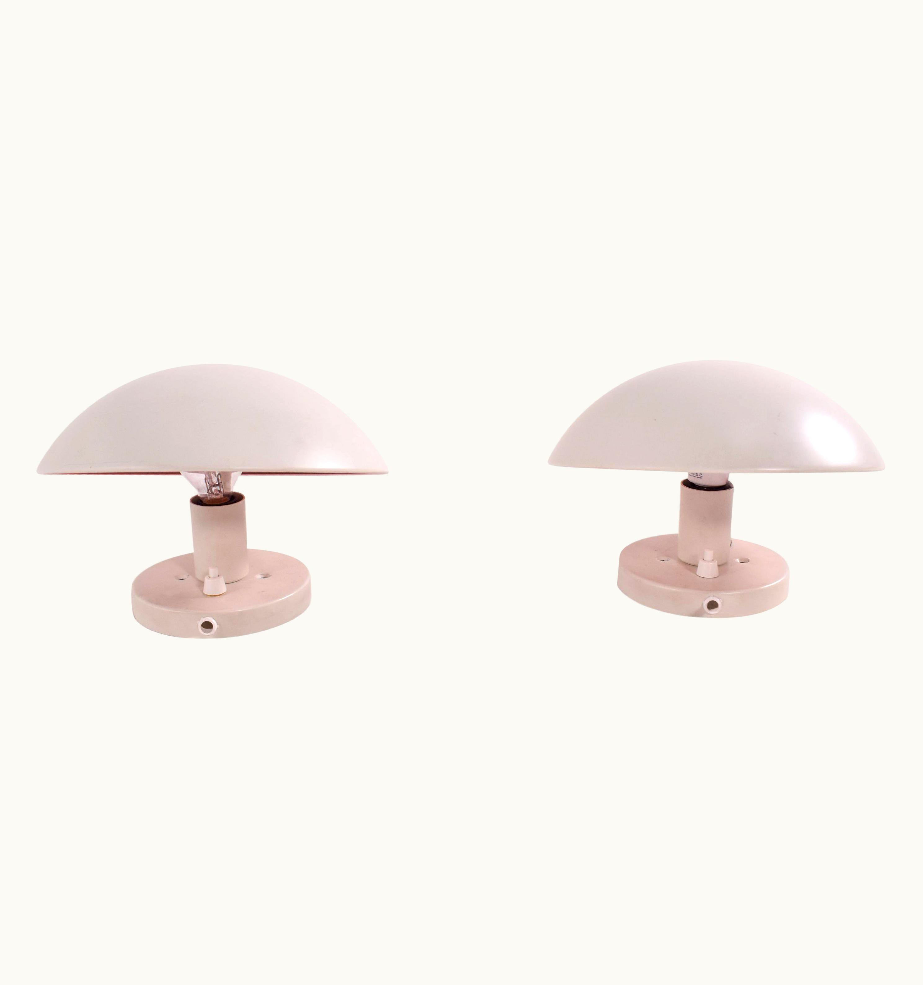 Poul Henningsen, Pair Of PH Hat Wall Lamp, Louis Poulsen, 1961