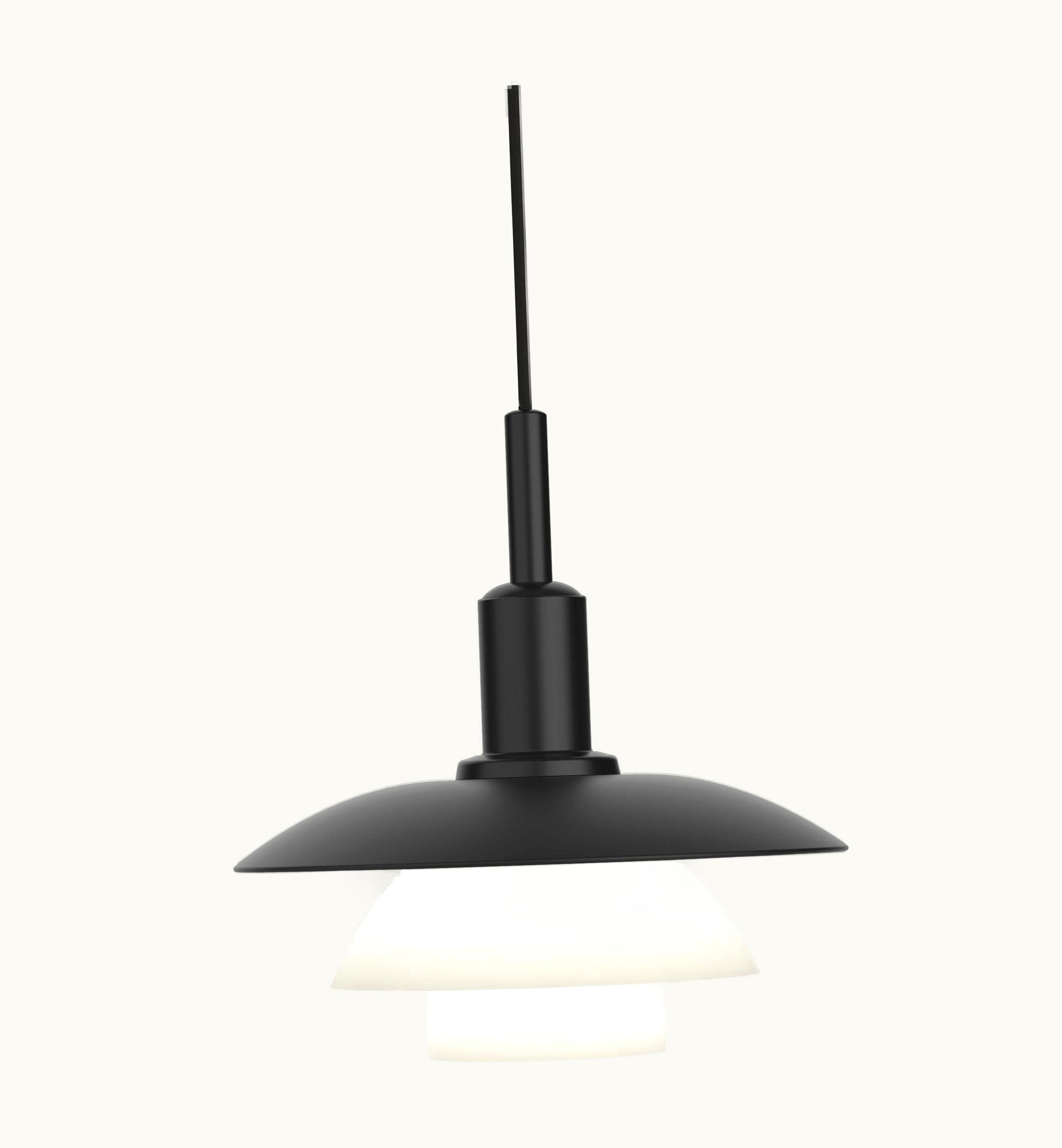 Poul Henningsen 'PH 3/3' Opaline Glass And Metal Pendant Lamp For Louis Poulsen