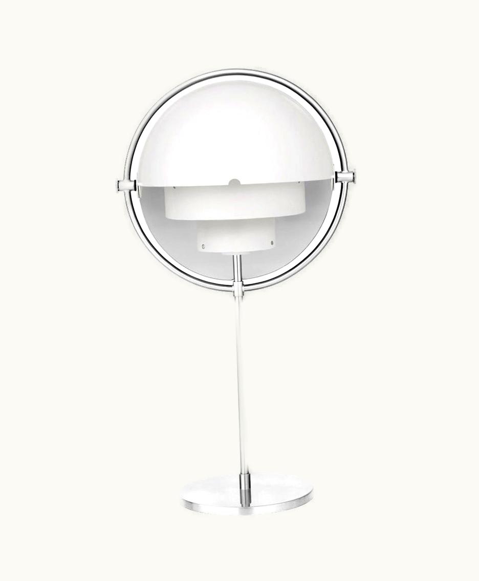 Louis Weisdorf 'Multi-Lite' Table Lamp In White And Chrome