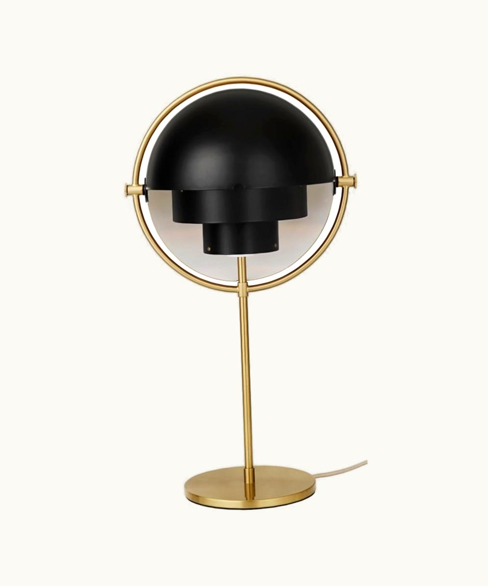Louis Weisdorf 'Multi-Lite' Table Lamp In Black And Brass