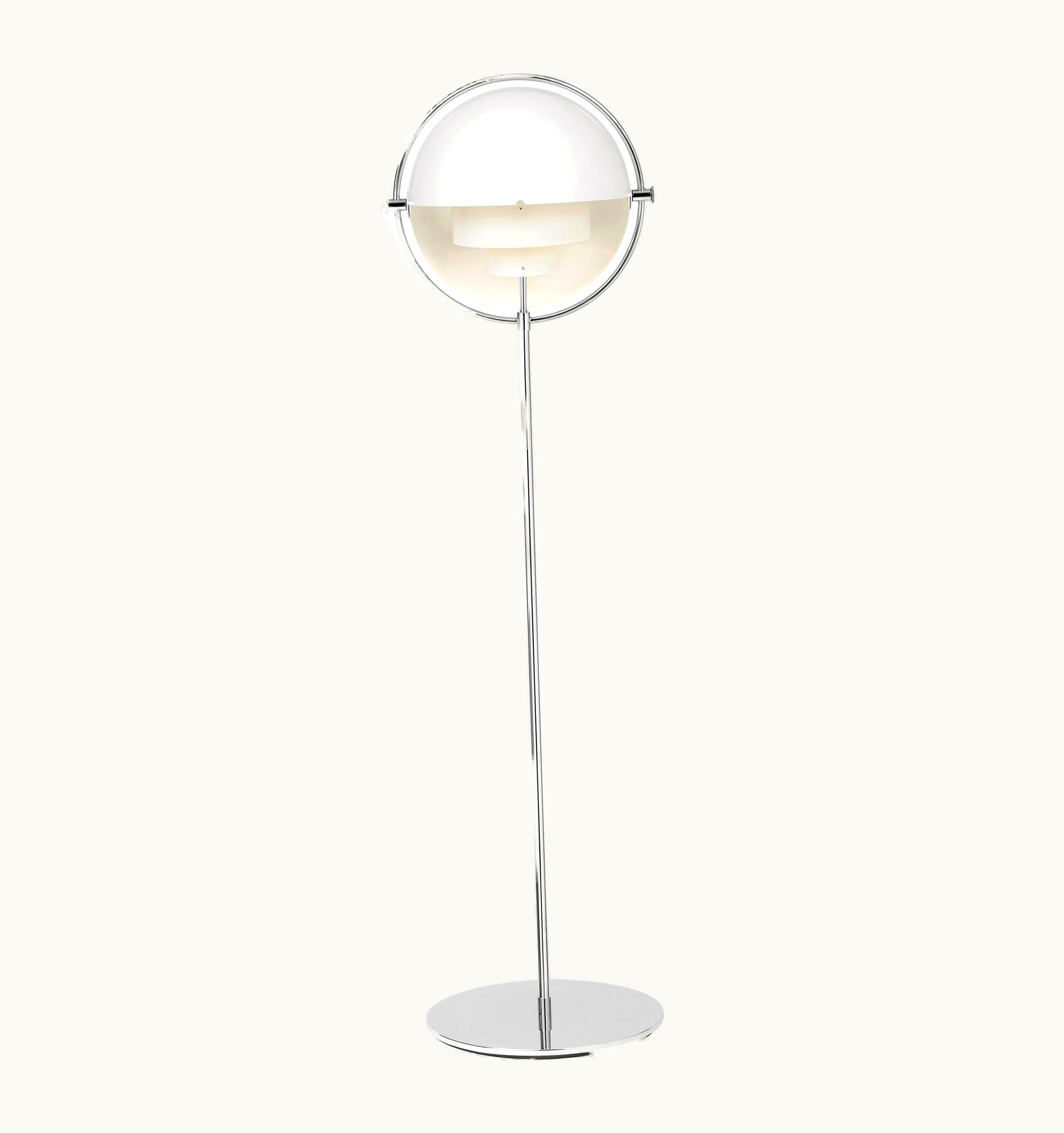Louis Weisdorf 'Multi-Lite' Floor Lamp In White And Chrome
