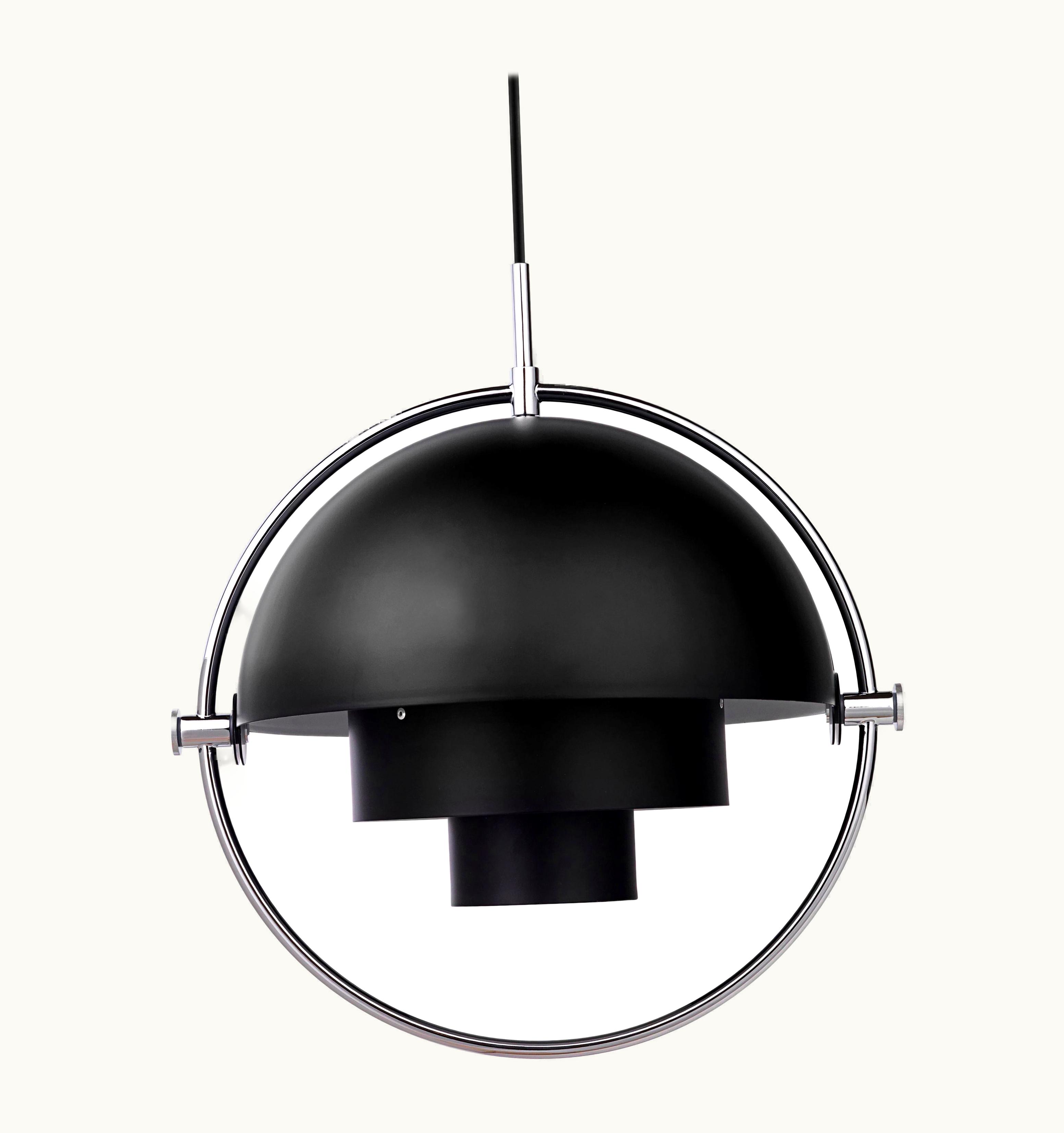 Louis Weisdorf Louis Weisdorf 'Multi-Lite' Pendant Lamp In Black / Chrome