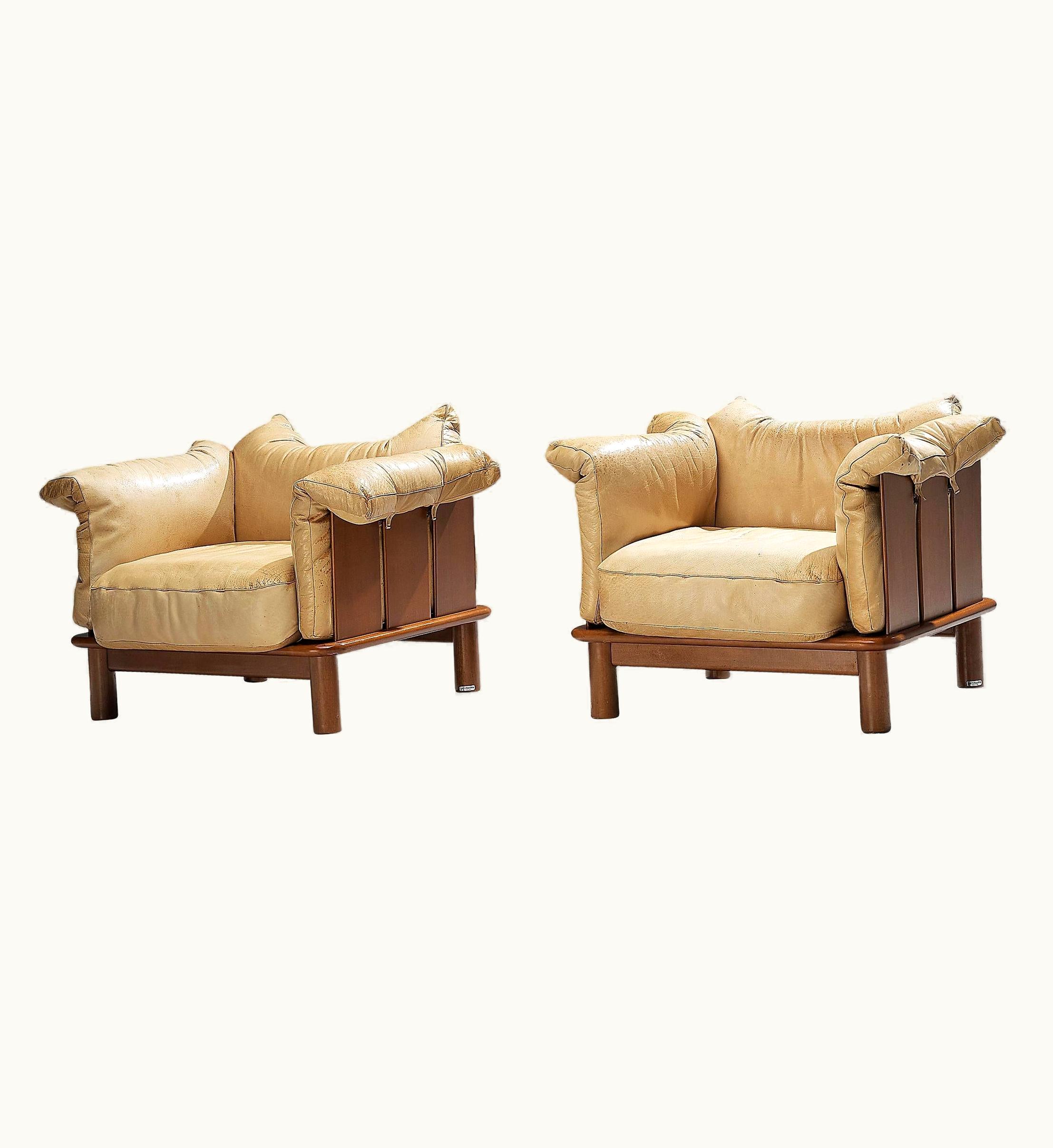 Gionathan de Pas & Donato D'Urbino & Paolo Lomazzi Gionathan de Pas & Donato D'Urbino & Paolo Lomazzi De Pas, D'urbino & Lomazzi For Poltronova Pair Of Lounge Chairs