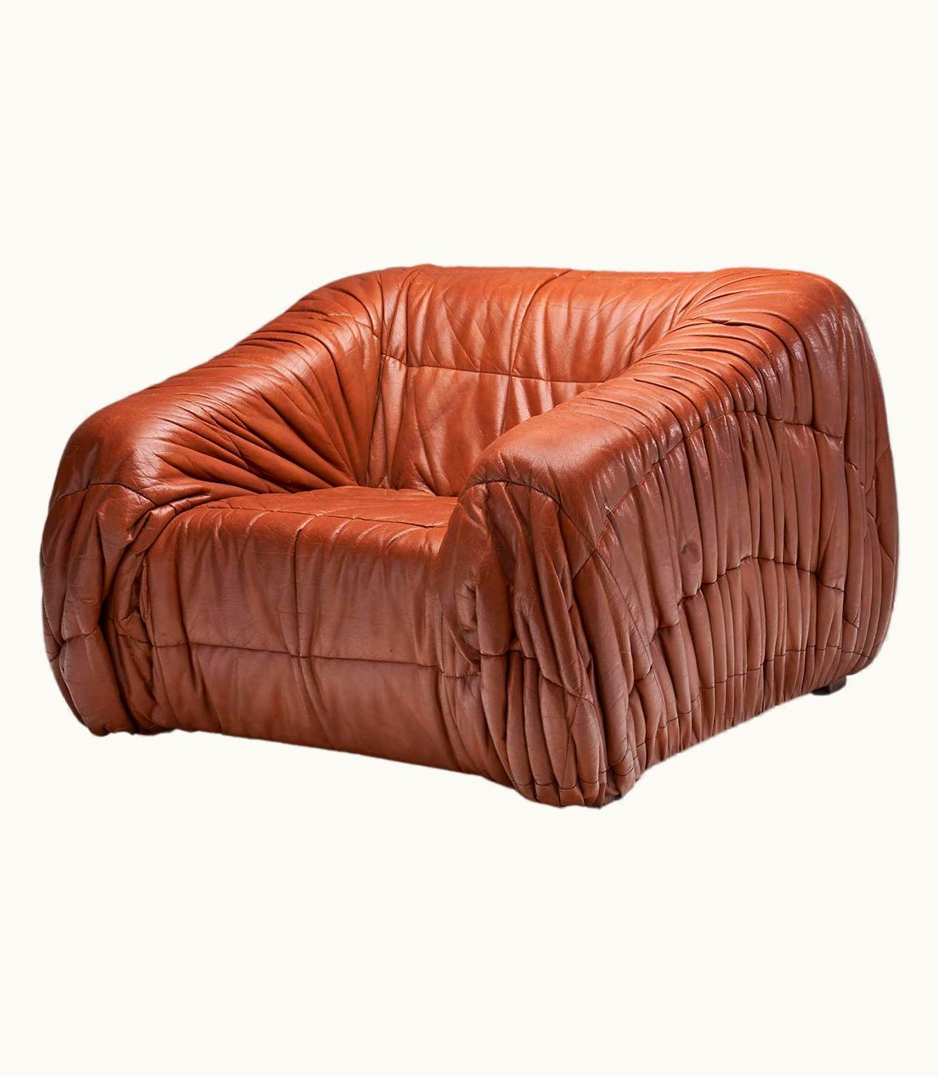 Gionathan de Pas & Donato D'Urbino & Paolo Lomazzi Gionathan de Pas & Donato D'Urbino & Paolo Lomazzi "Piumino" Club Chair By De Pas, D'urbino & Lomazzi For Dell'Oca, Italy 1970s