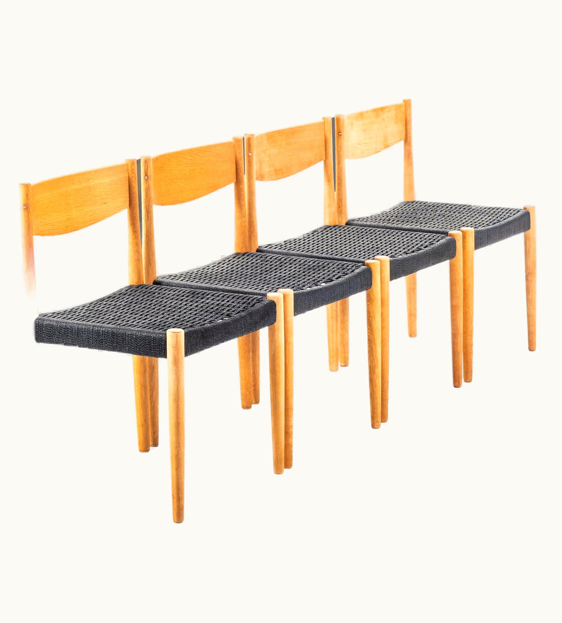Poul Volther Set Of Four (4) Poul Volther For Frem Rojle Danish Modern Dining Chairs, Denmark