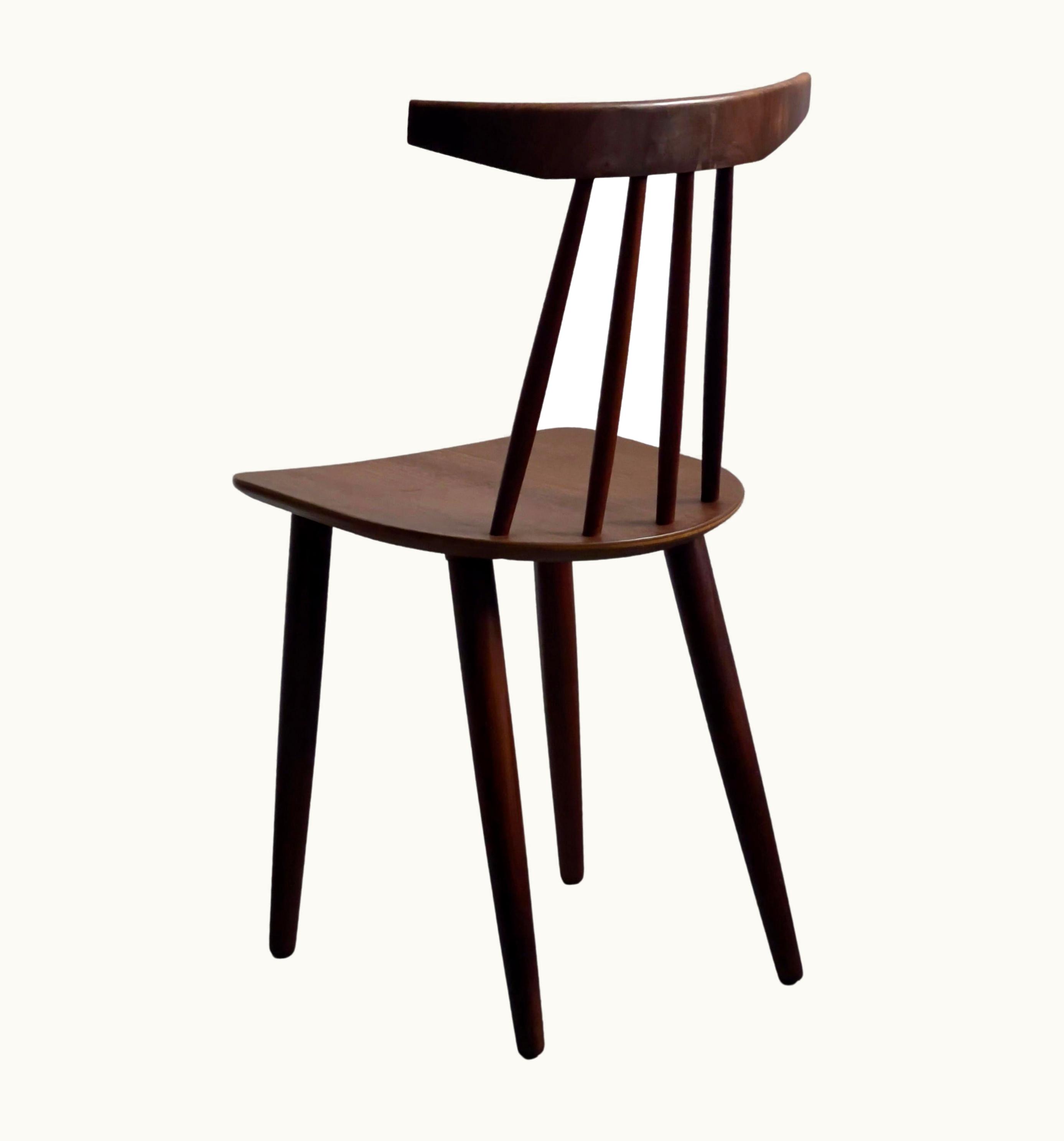 Poul Volther Poul Volther Single Side Chair In Solid Teak Wood Designed By Poul M. Volther Denmark 1960s