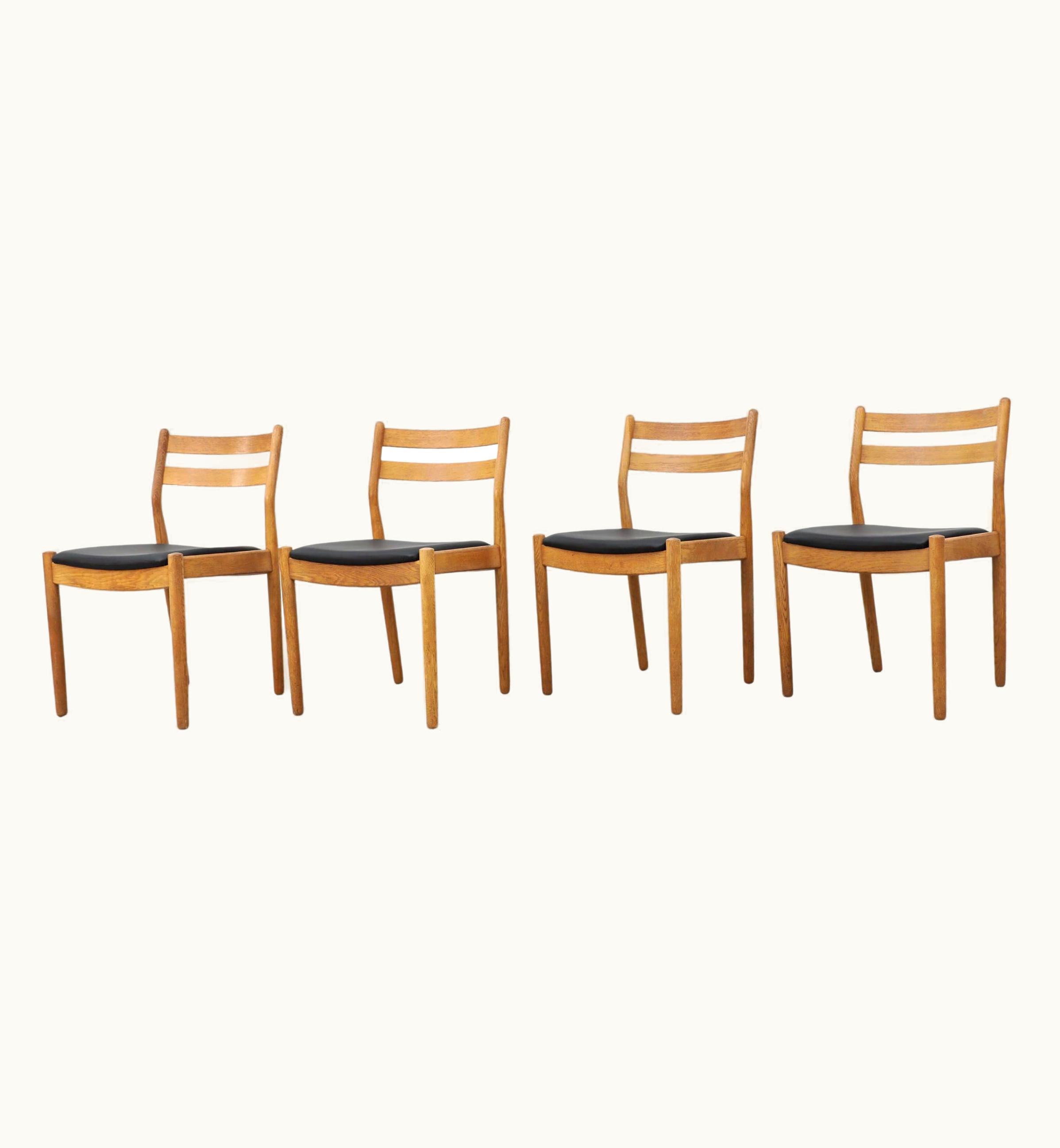 Poul Volther Poul Volther Set Of 4 Mid-Century Danish Oak Dining Chairs By Poul Volther