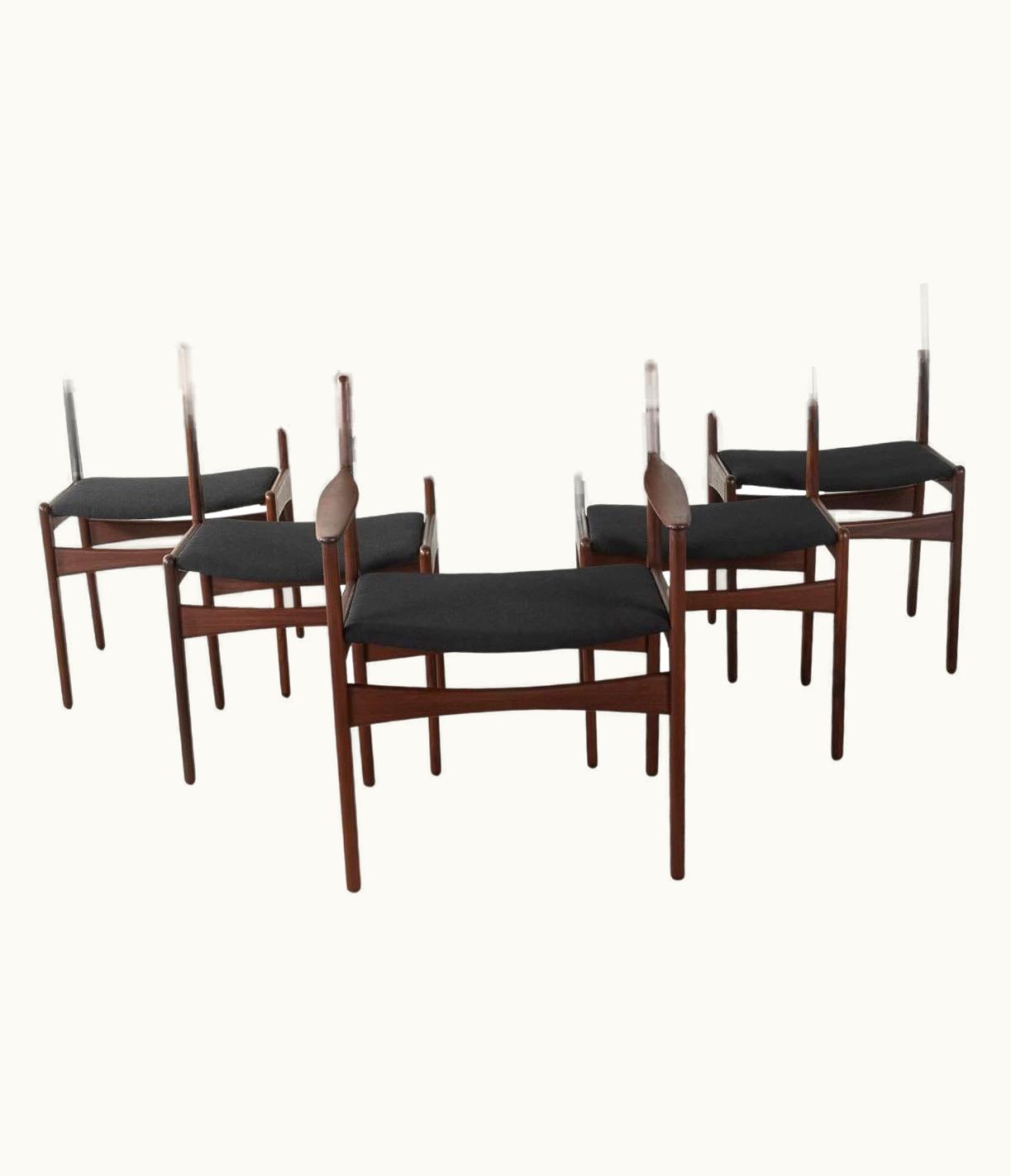 Poul Volther Dining Chairs Poul Volther 1960s Teak Frem Røjle