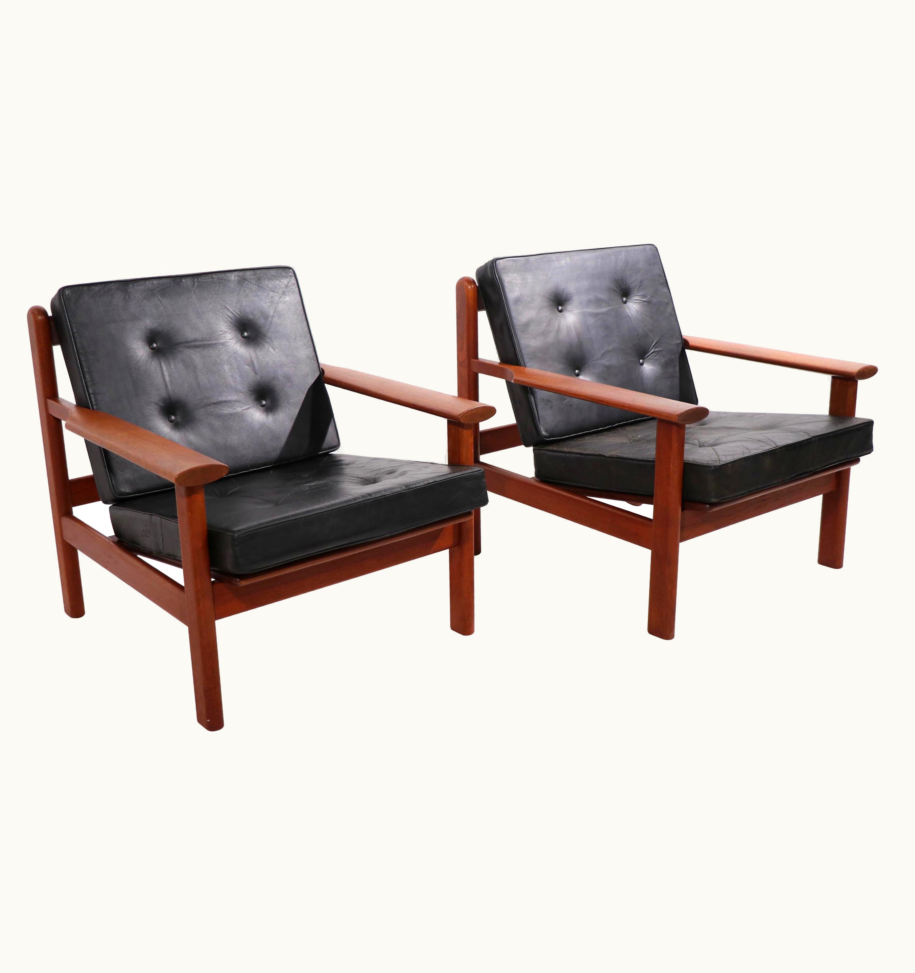 Poul Volther Poul Volther Pair Of Danish Modern Lounge Chairs By Poul Volther For Frem Rolje