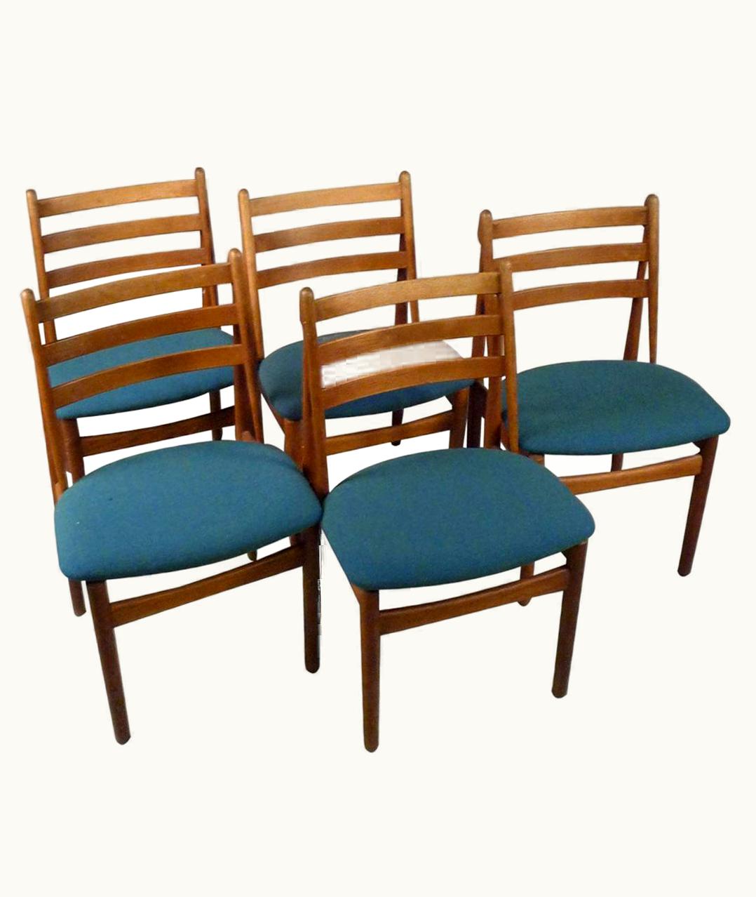 Poul Volther Poul Volther Five Restored Poul Volther Dining Chairs In Oak Custom Reupholstery