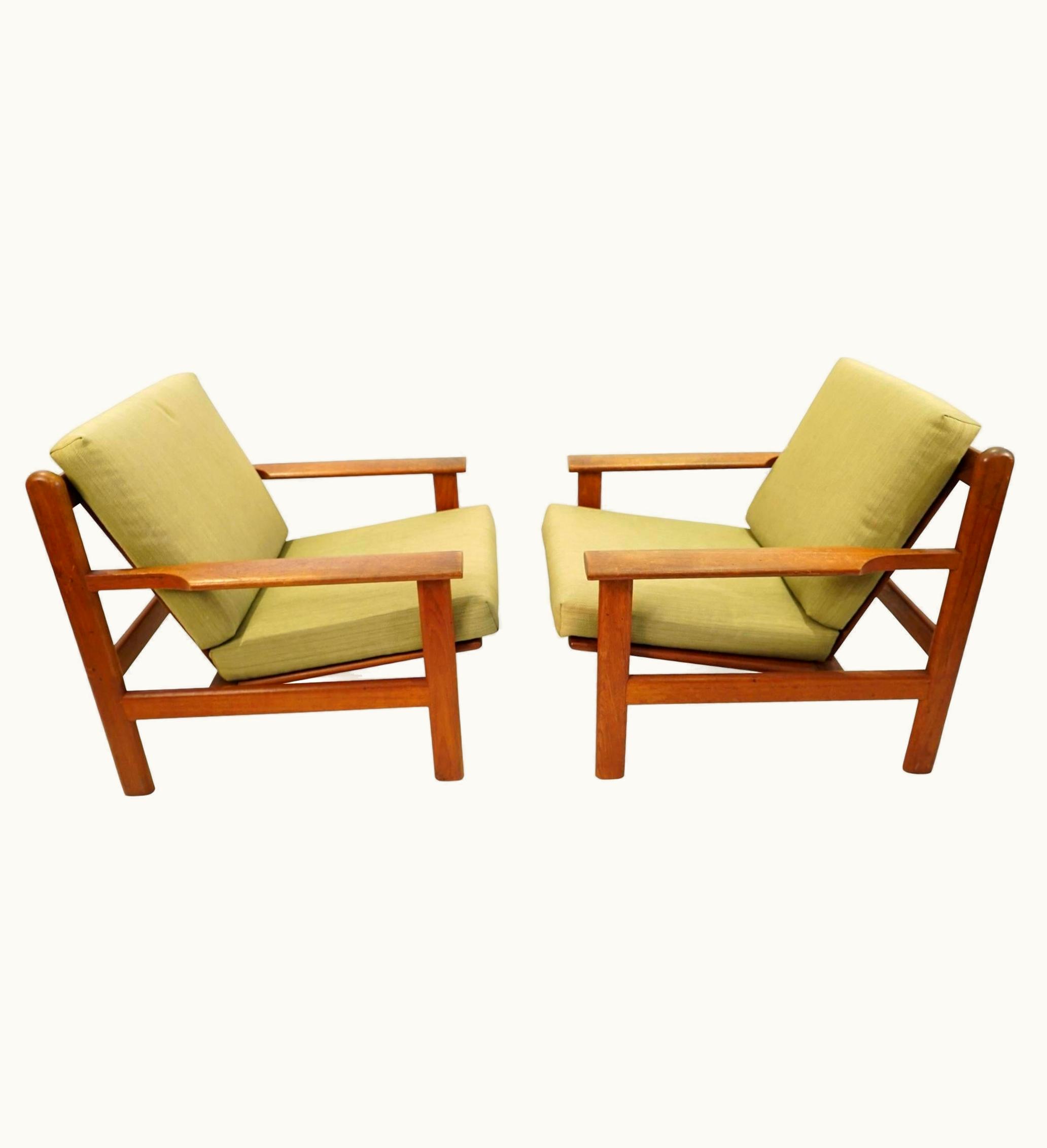 Poul Volther Pair Of Easy Chairs By Poul Volther For Frem Rølje