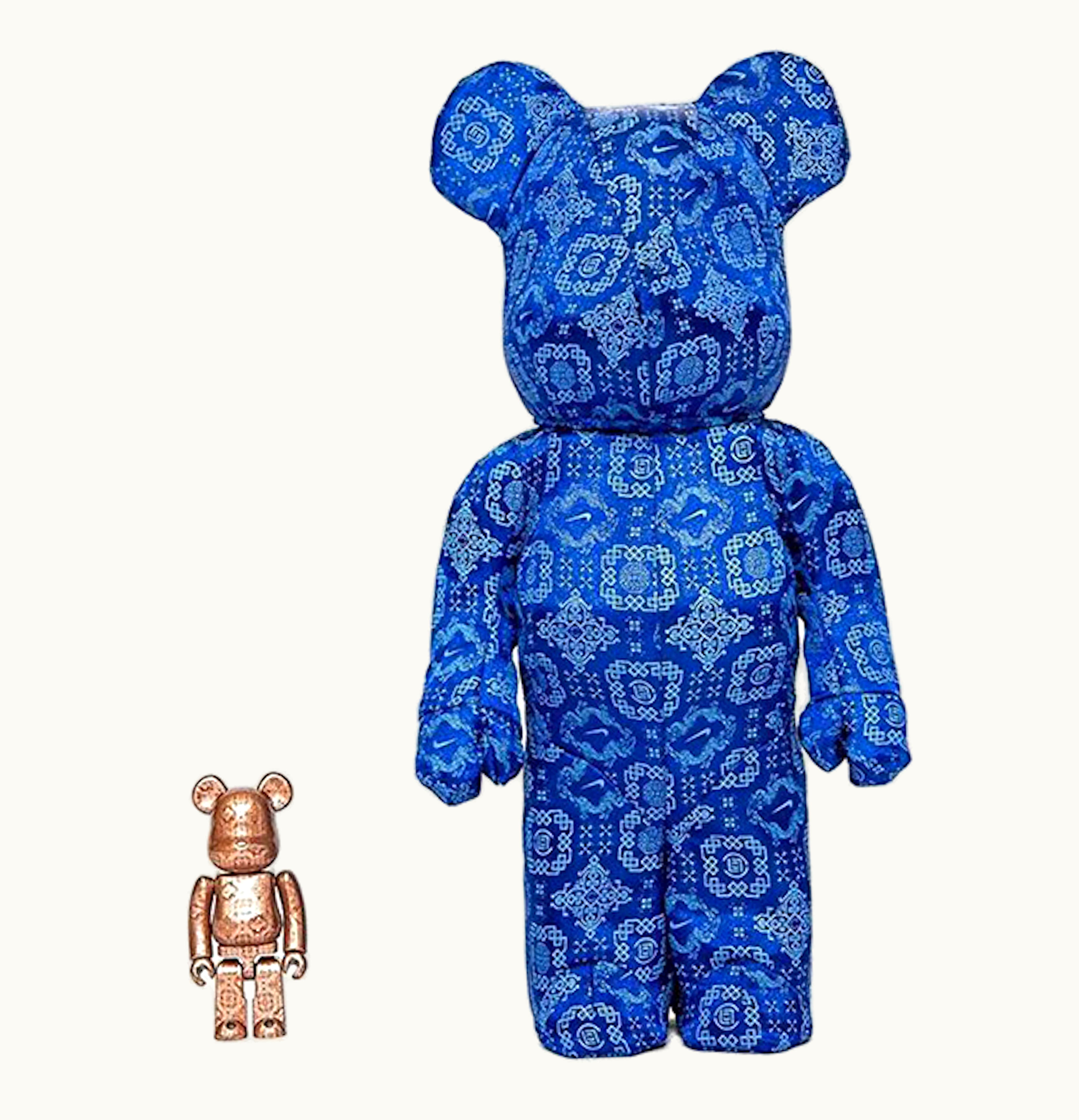 Bearbrick Bearbrick x Clot x Nike 100 400 Set Royale University Blue Silk