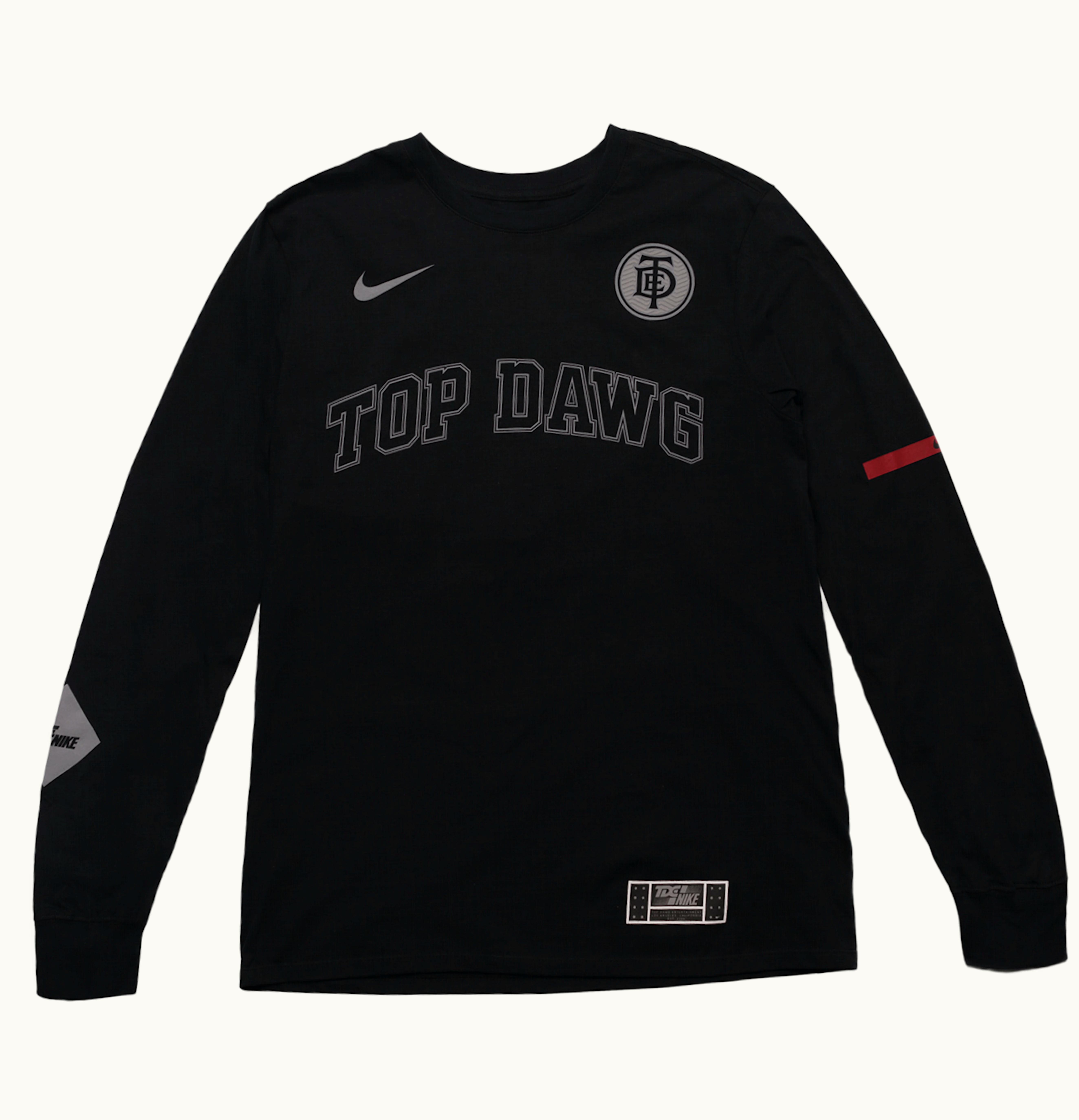 TDE TDE x Nike Top Dawg Arc Long Sleeve Tee Black