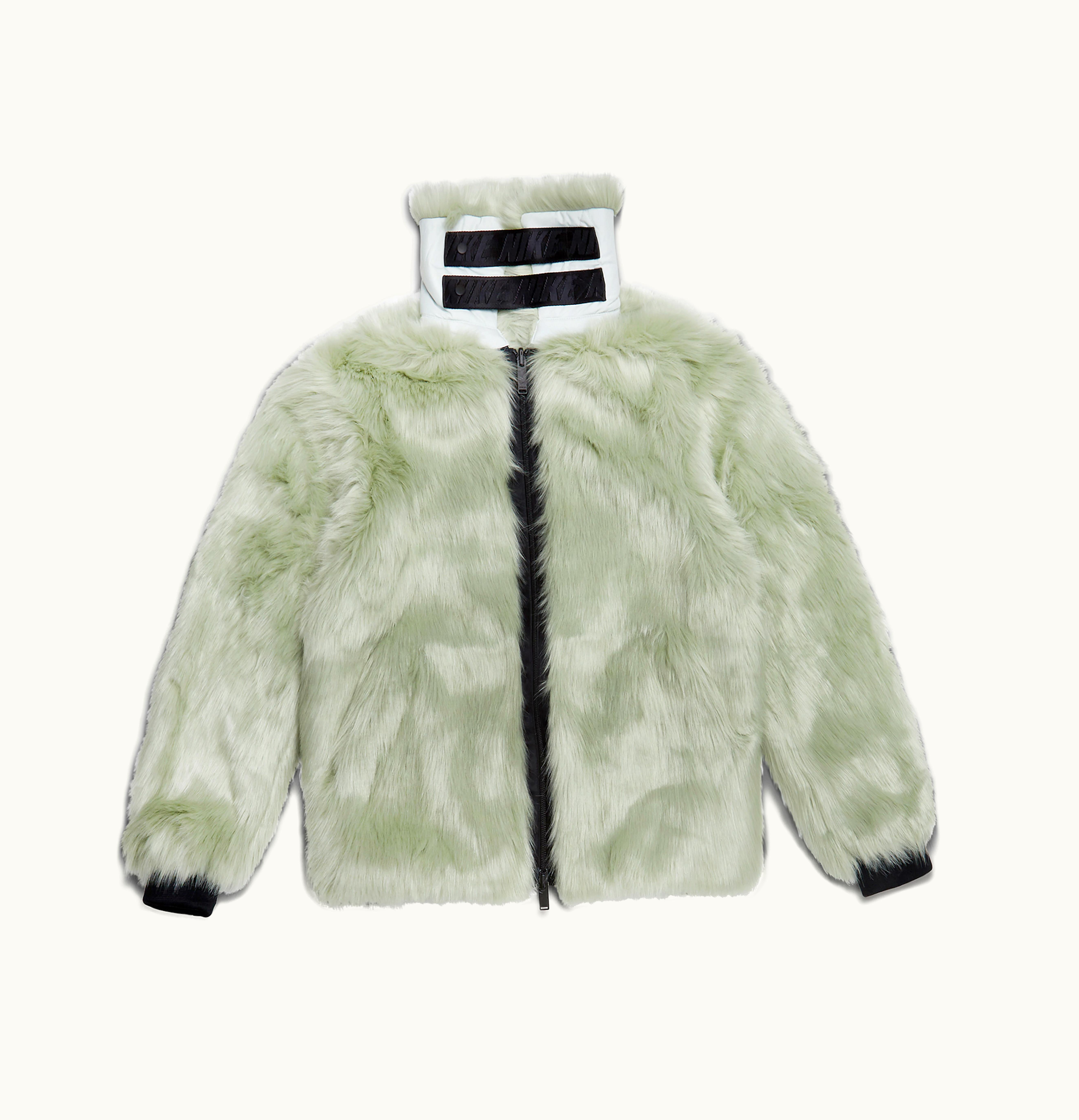 Nike Nike x Ambush Womens Reversible Faux Fur Coat Jade Horizon Black
