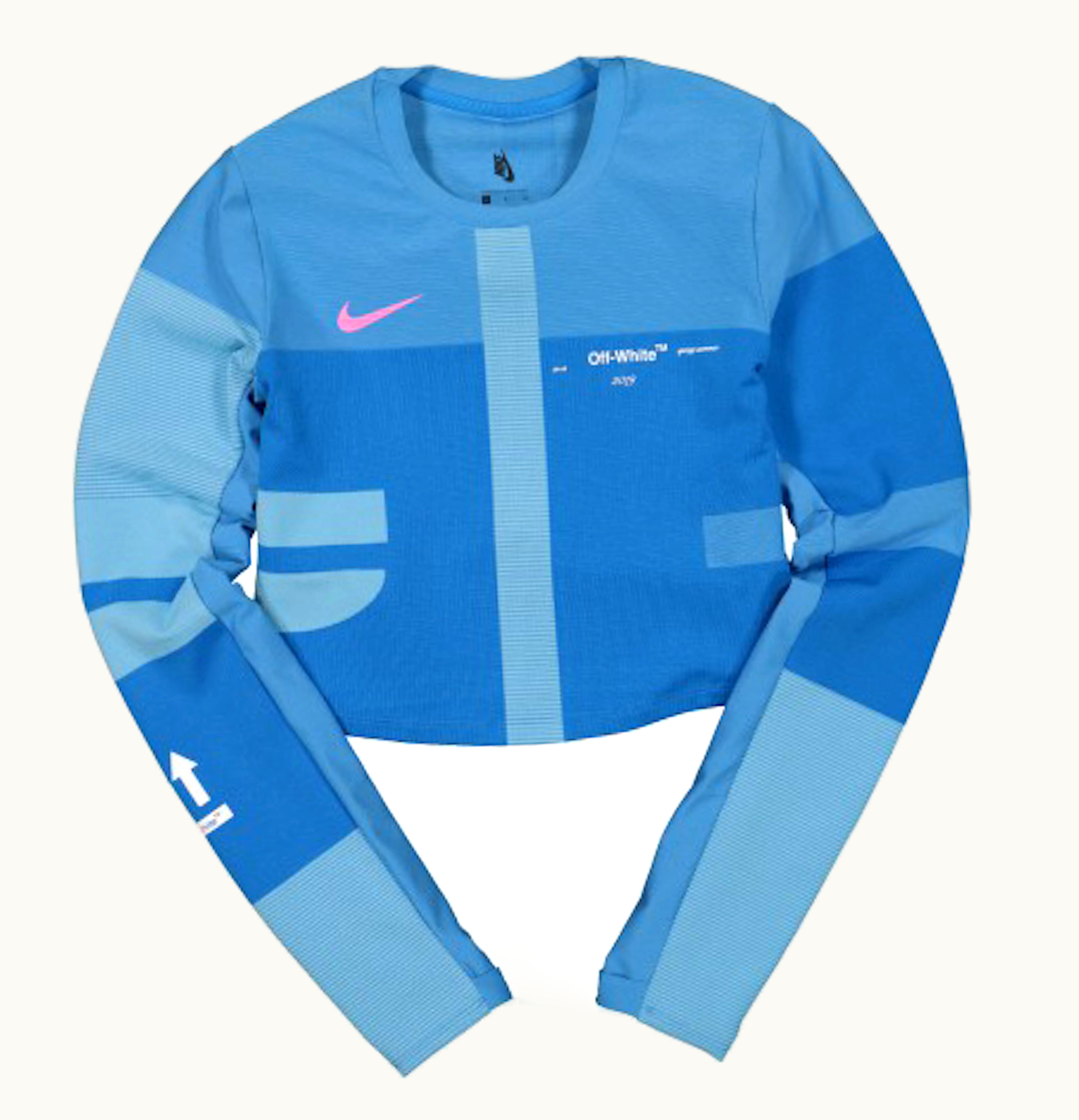 OFF-WHITE OFF WHITE x Nike Womens Easy Run Top Photo Blue