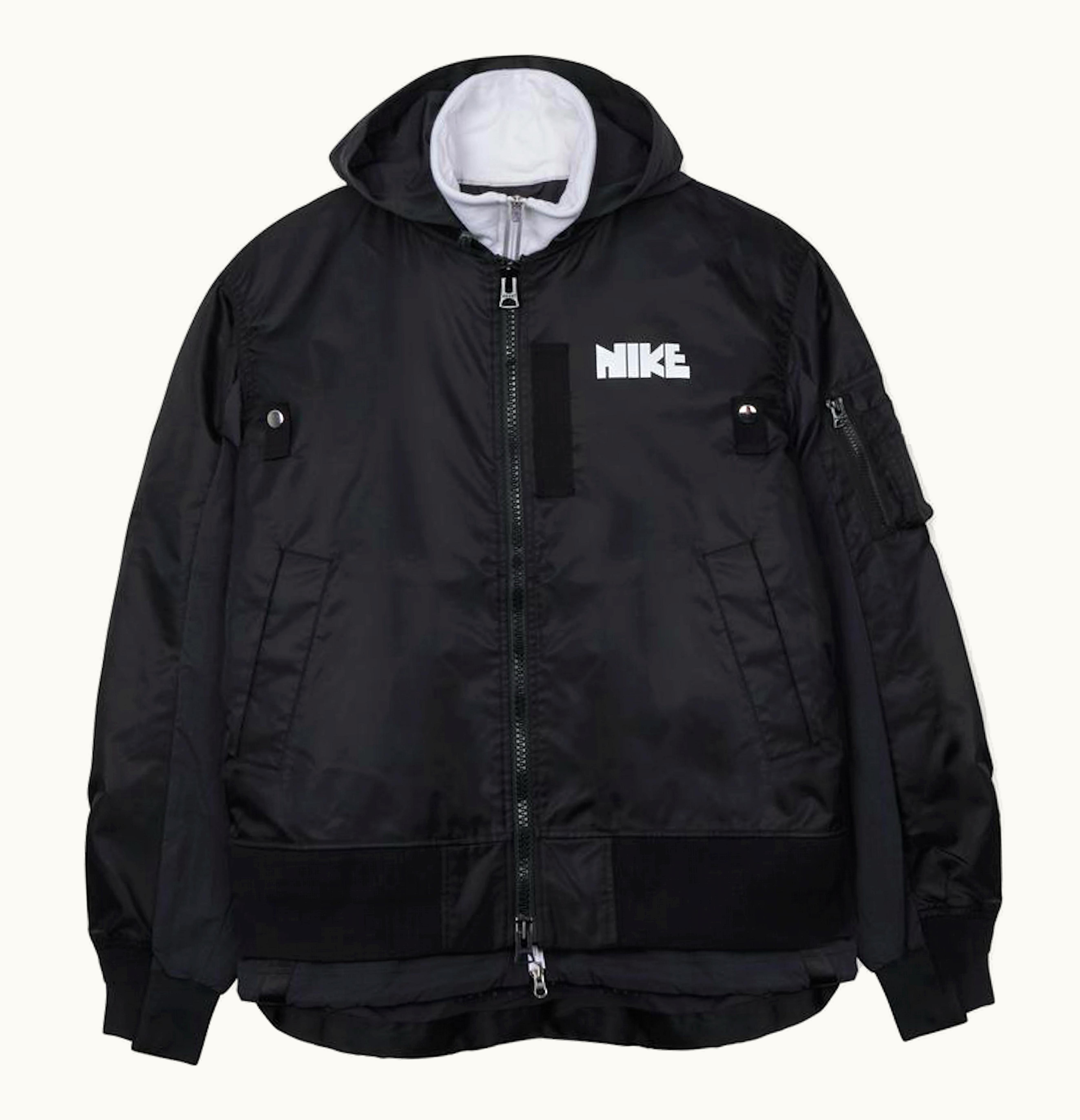 Nike Nike x Sacai Layered Bomber Jacket Black Womens