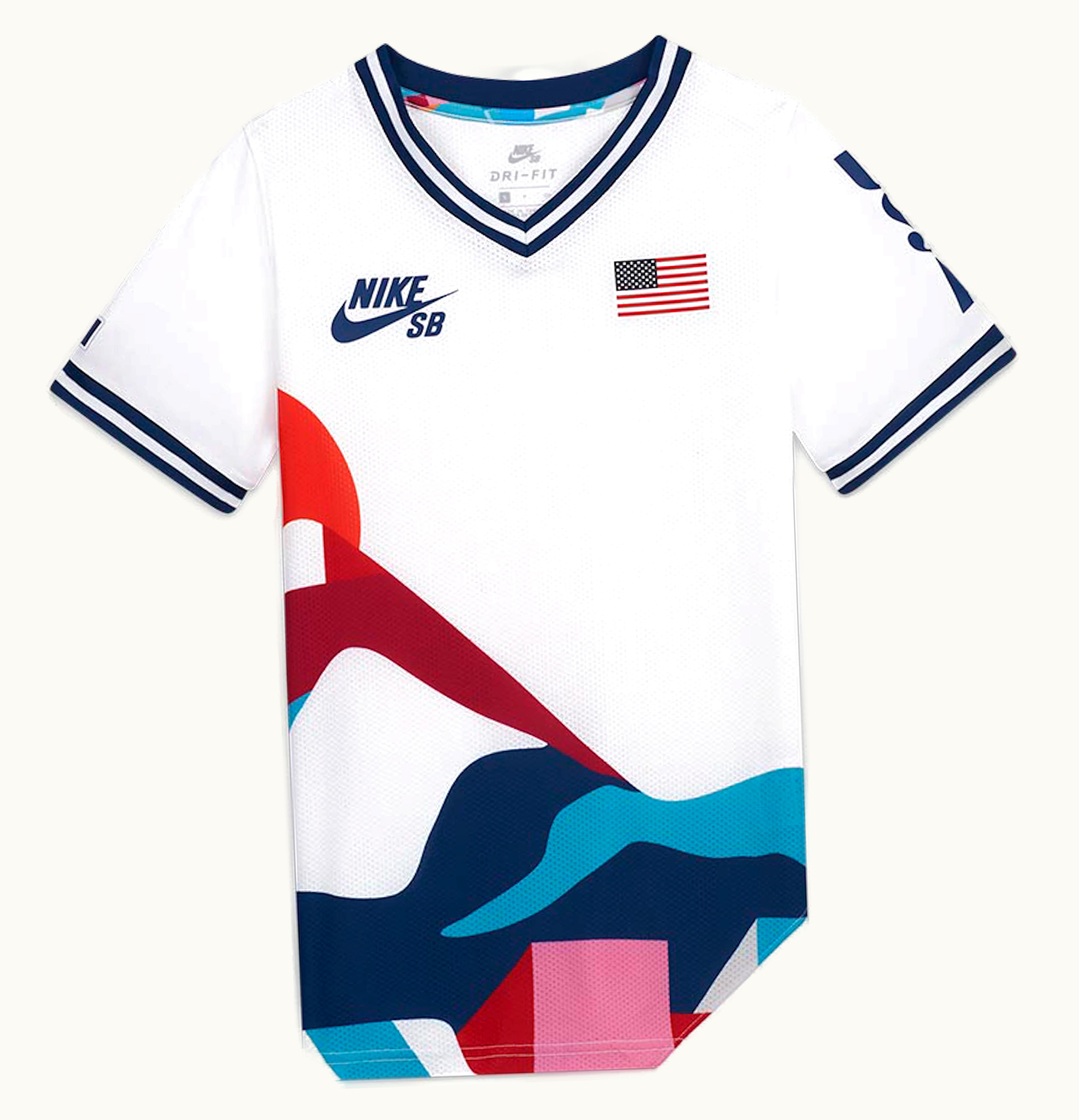 Nike SB Nike SB x Parra USA Federation Kit Crew Youth Jersey White Brave Blue
