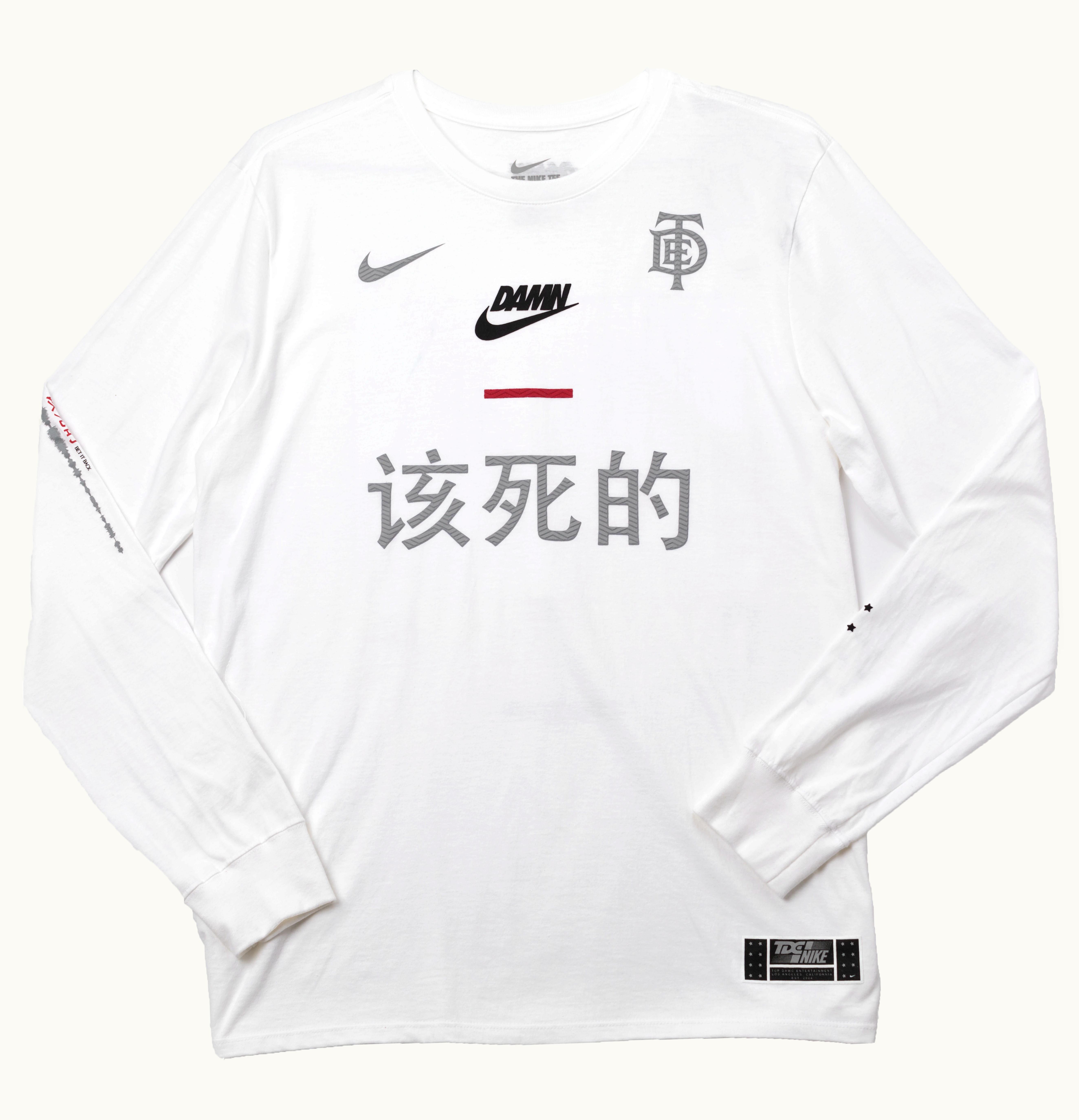 TDE TDE x Nike Swoosh Long Sleeve Tee White