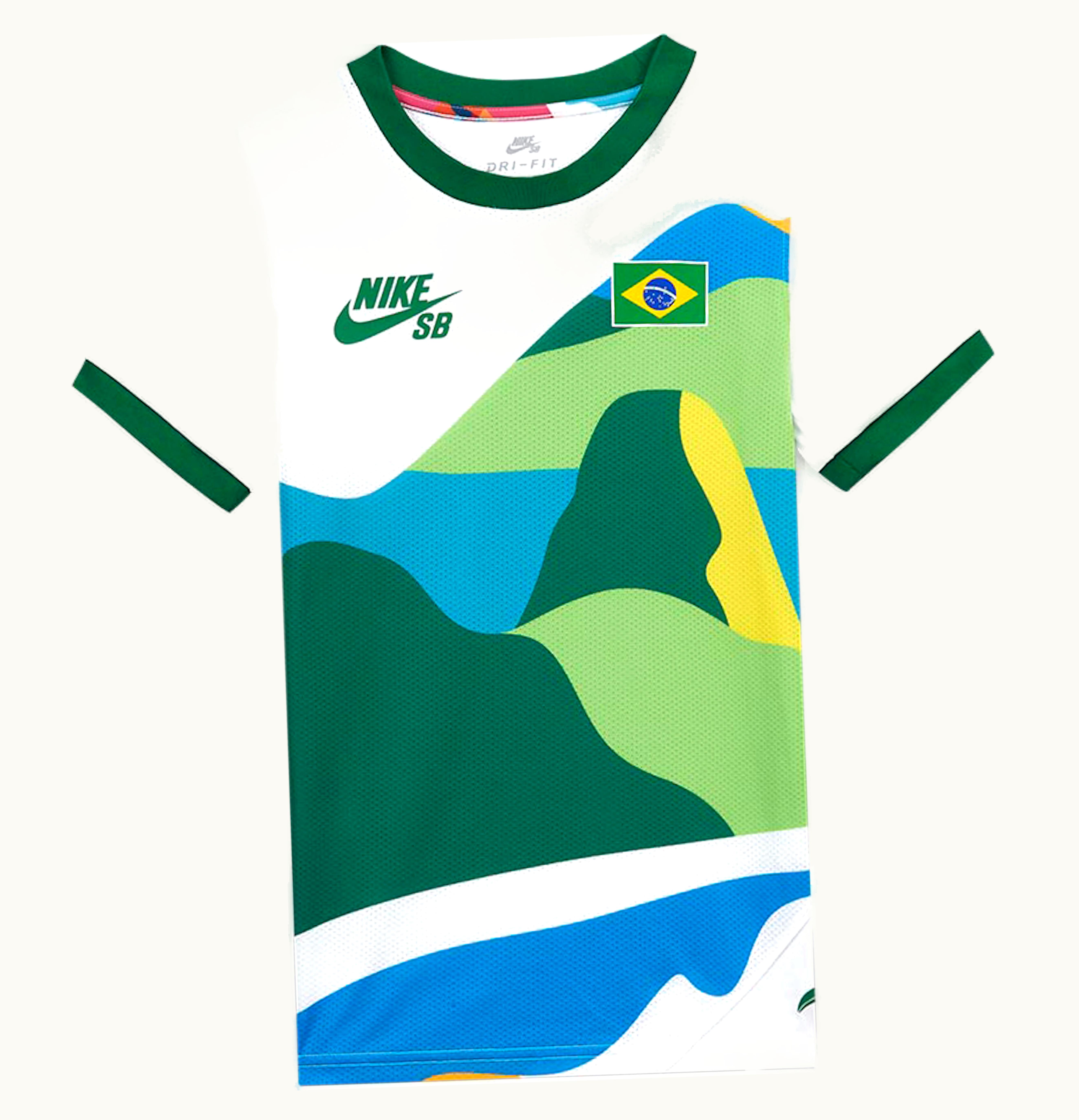 Nike SB Nike SB x Parra Brazil Federation Kit Crew Youth Jersey White Clover