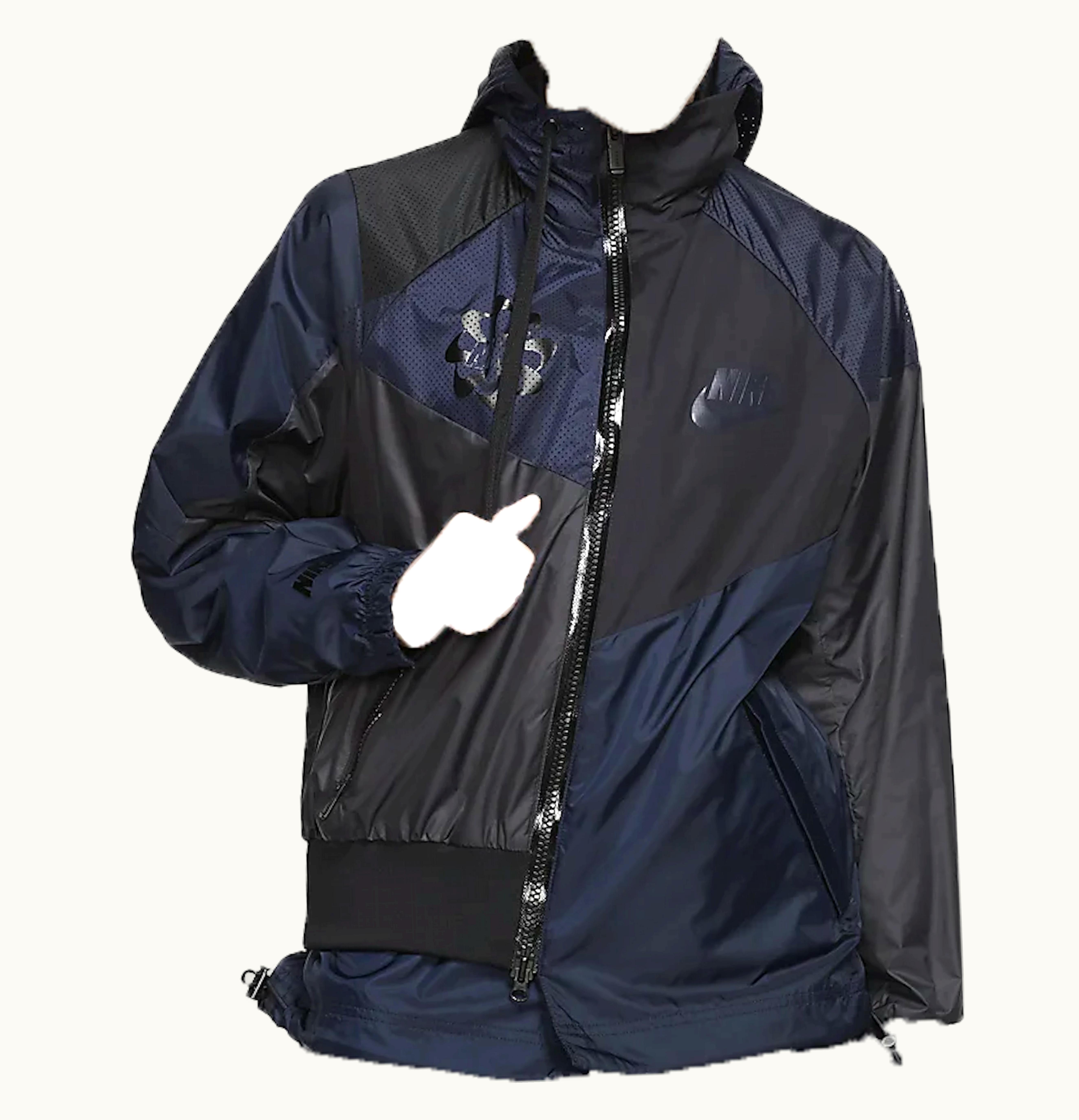 Nike Nike x Sacai Hooded Anorak Black Dark Obsidian