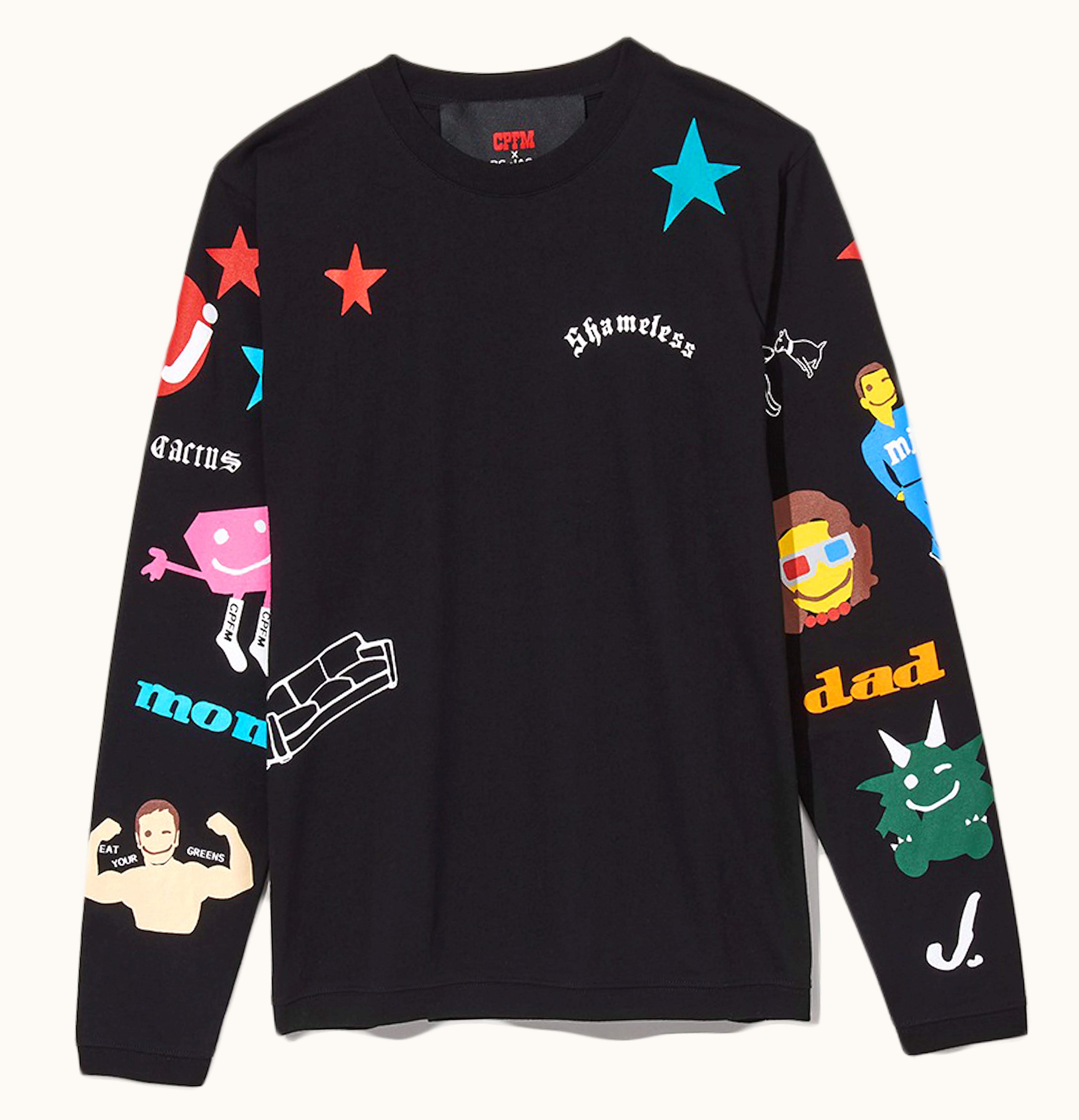 Cactus Plant Flea Market Cactus Plant Flea Market x Marc Jacobs Tattoo Longsleeve T Shirt Black