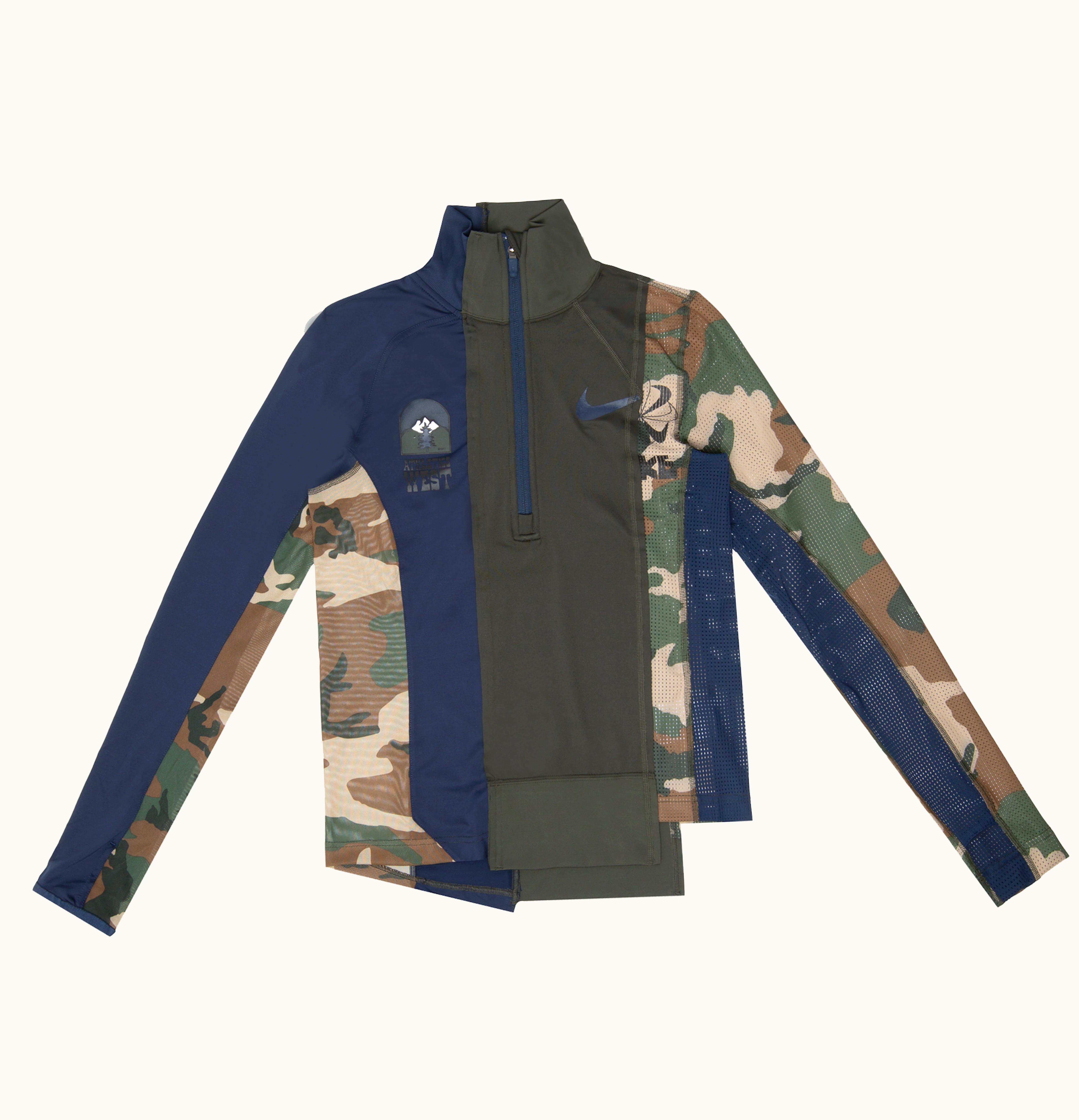 Nike Nike x Sacai Womens Half Zip Running Jacket Sequoia Obsidian