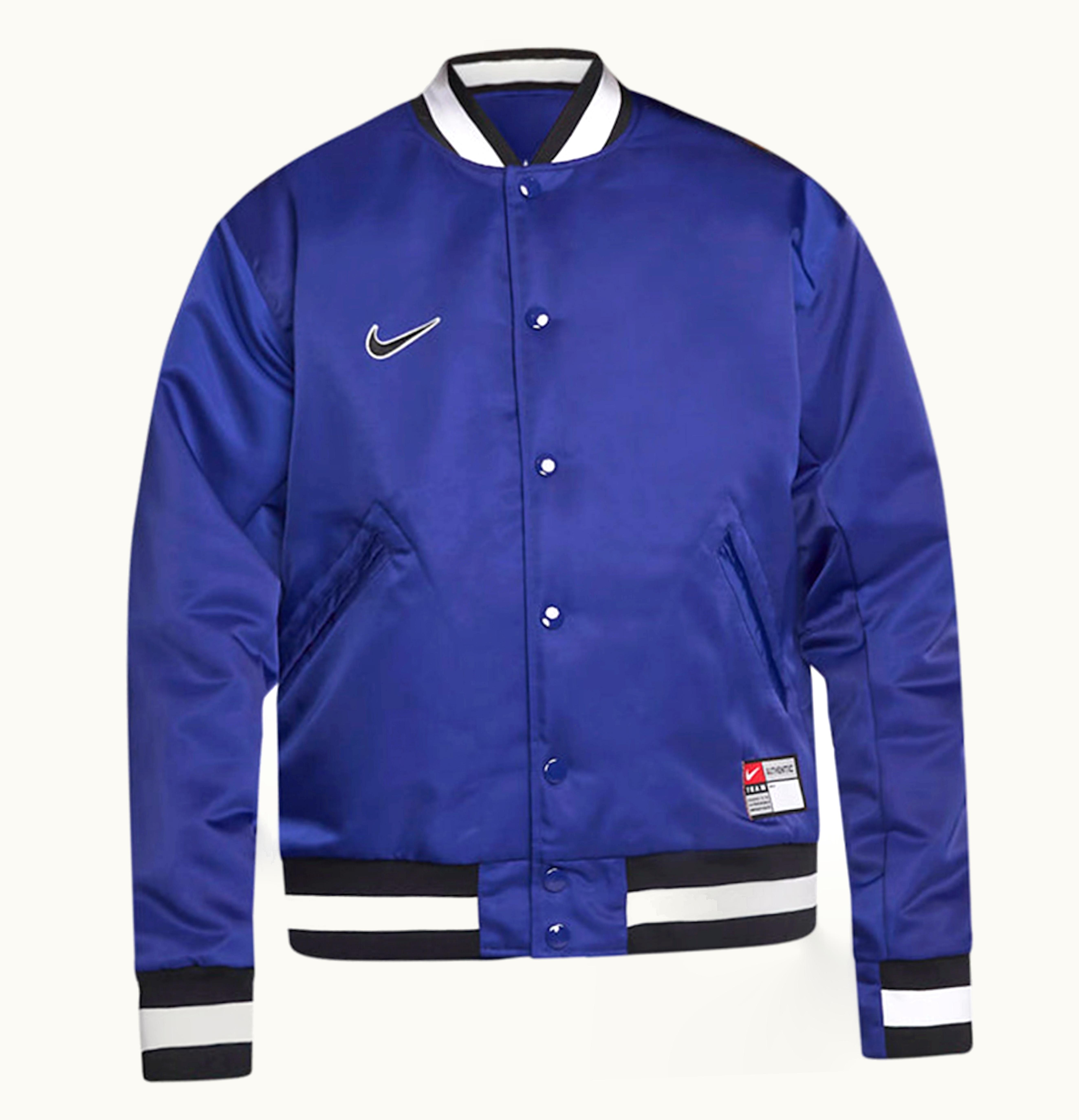 Nike SB Nike SB x MLB Varsity Skate Jacket Deep Royal Blue Black White White