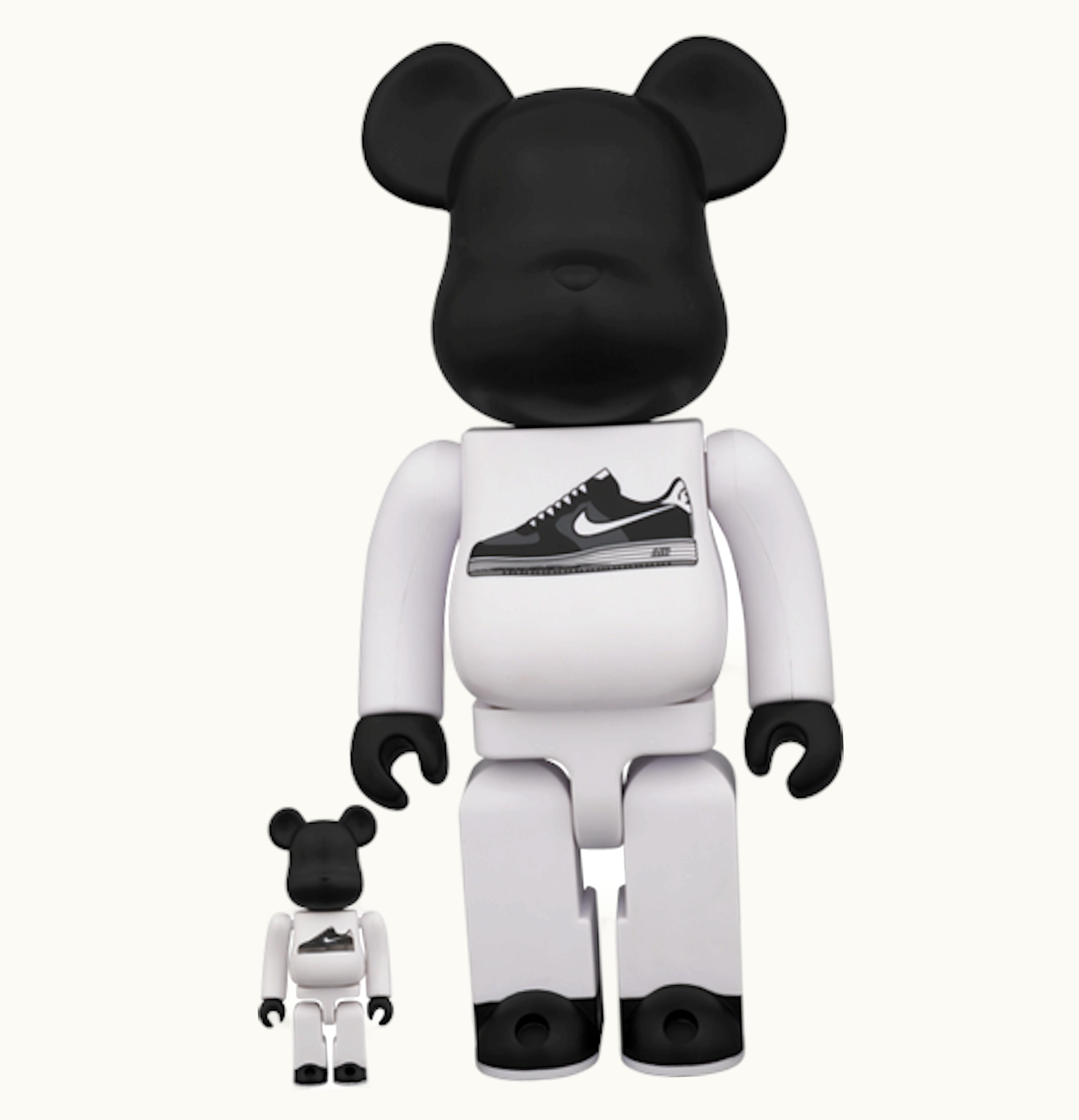 Bearbrick Bearbrick x Nike Lunar Force 1 400 White Black