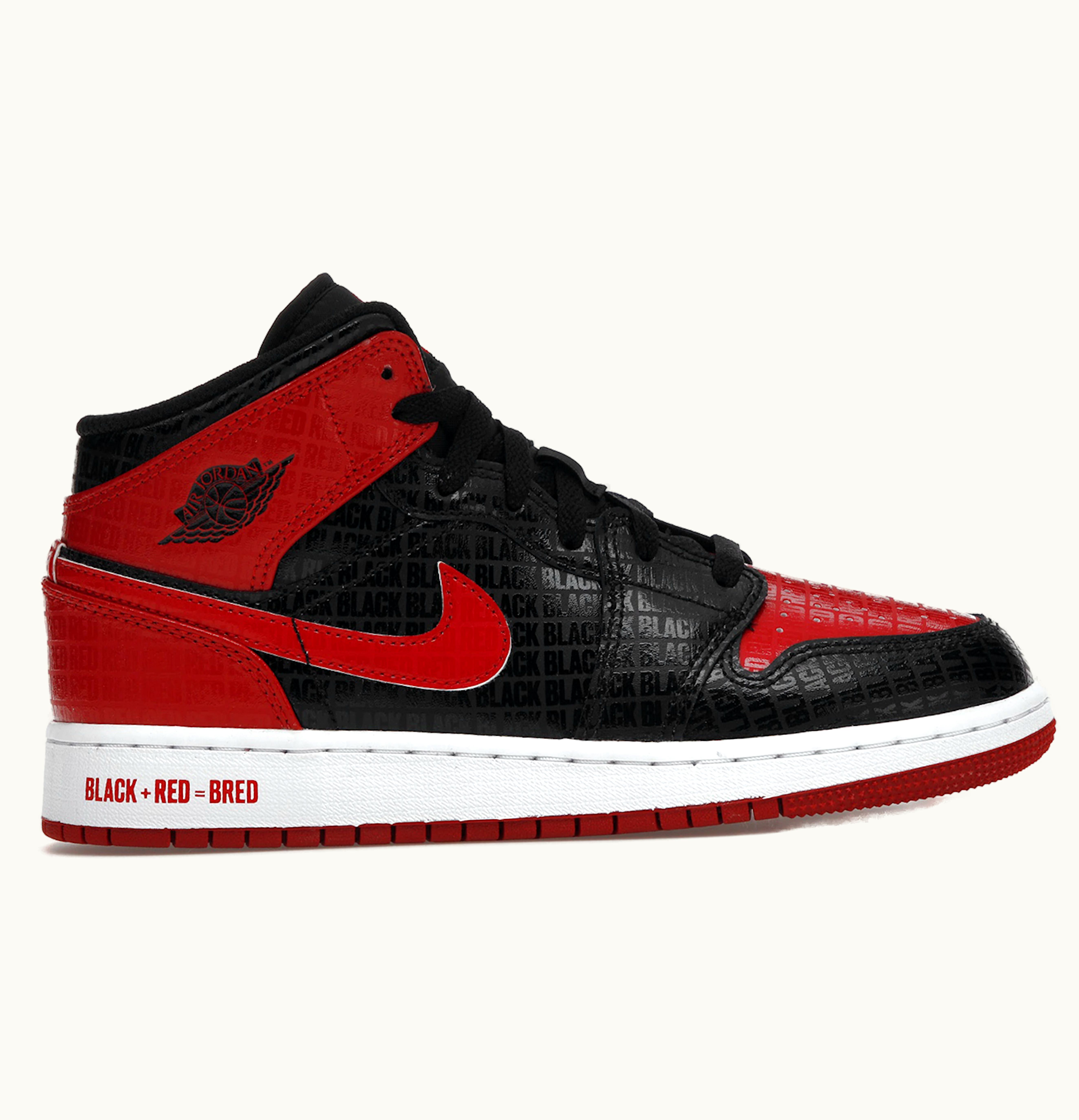 Jordan Air Jordan 1 Mid Bred Text GS
