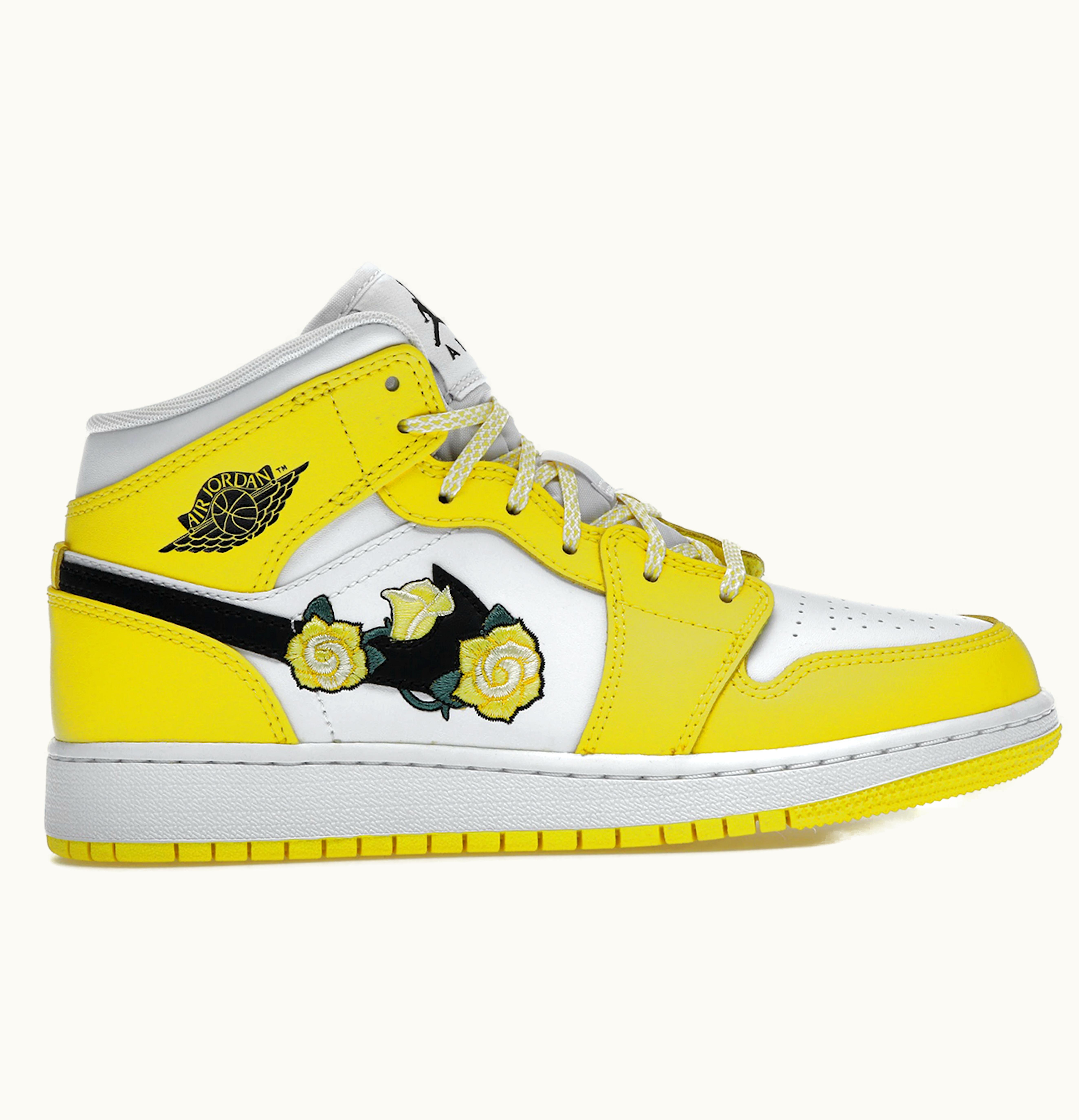 Jordan Air Jordan 1 Mid Dynamic Yellow Floral GS