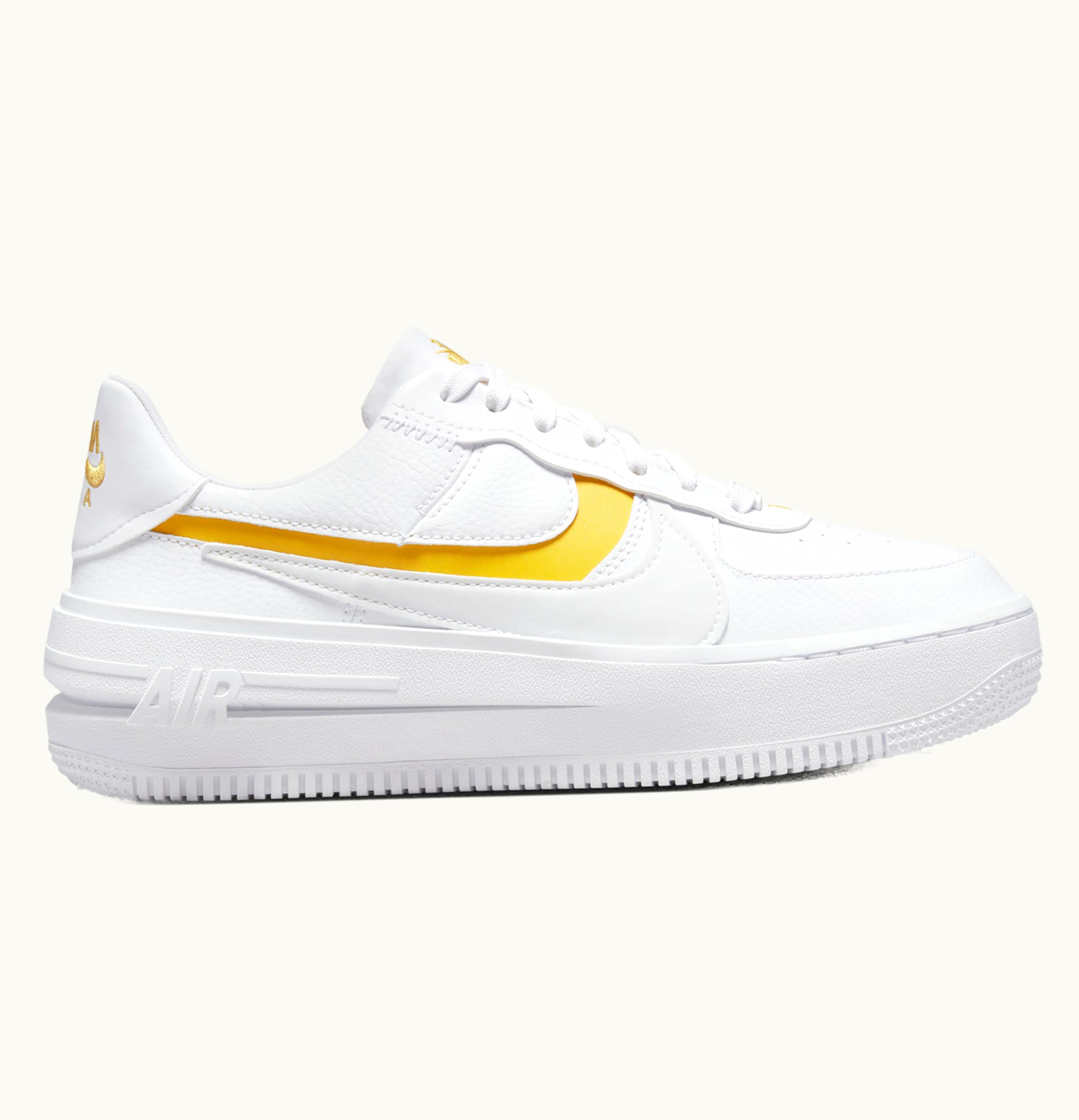Nike Nike Air Force 1 PLTAFORM White Yellow Ochre W