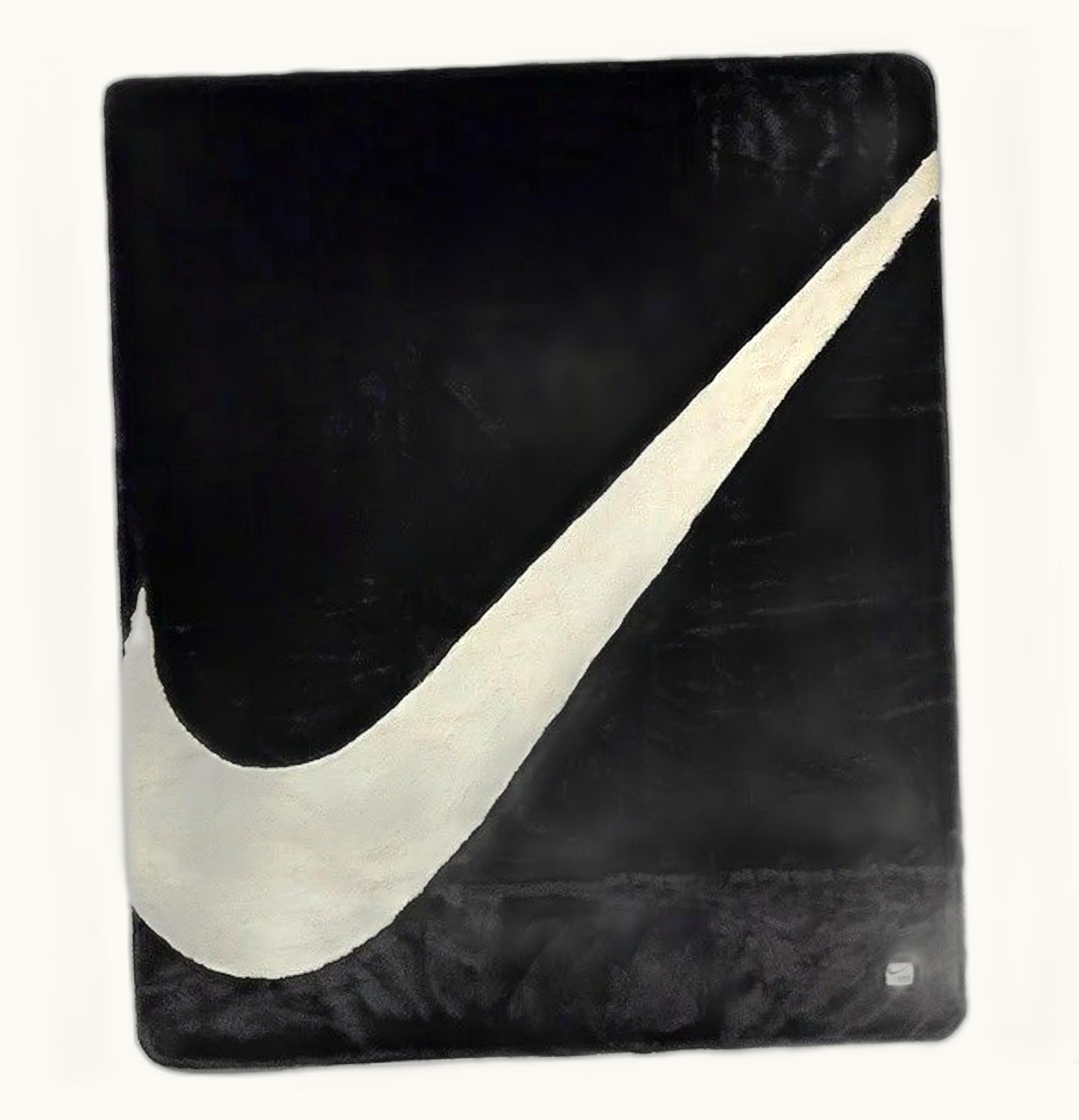 Nike Nike Swoosh Faux Fur Blanket Black Fossil Off White