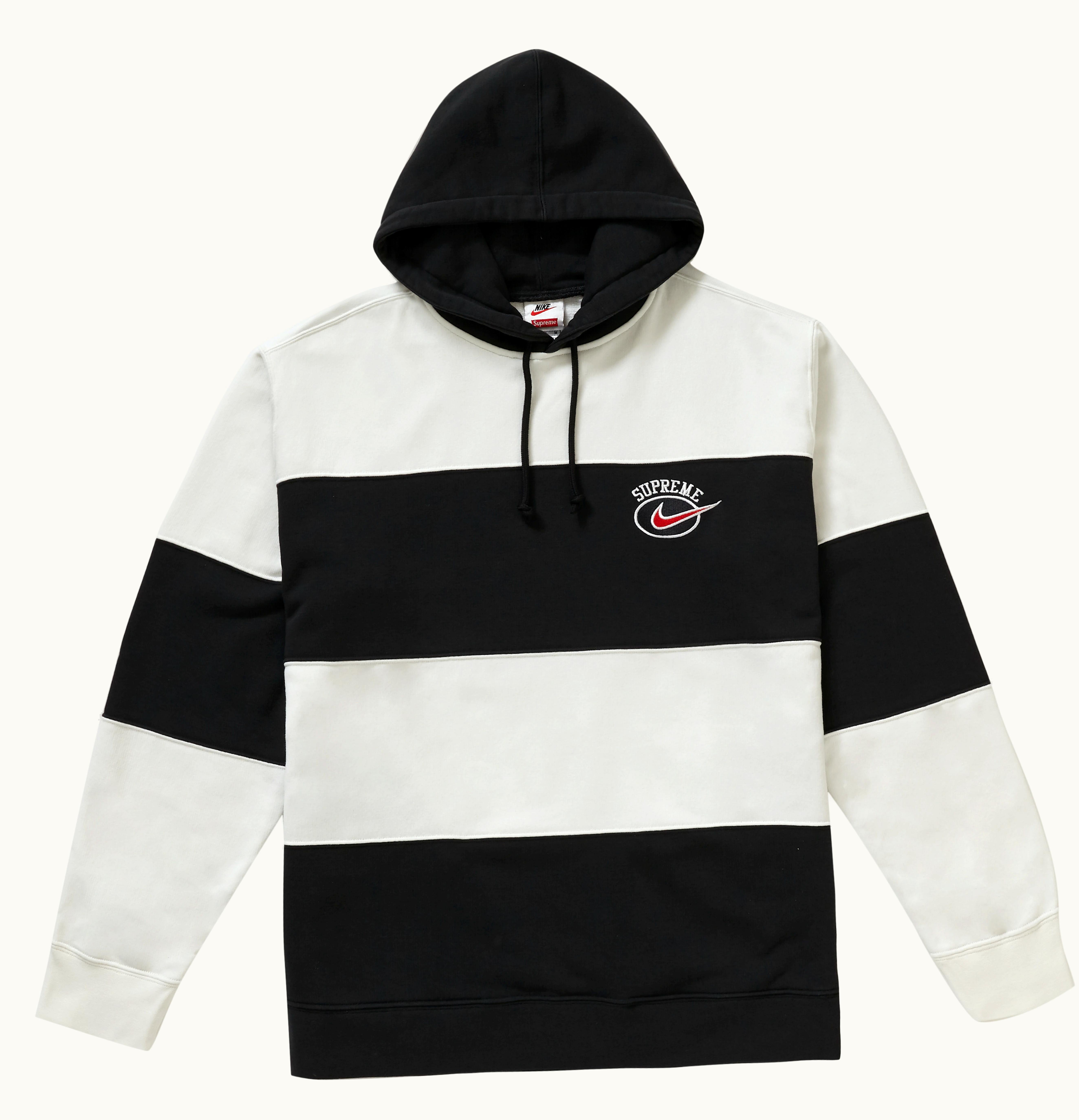 Supreme Supreme Nike Stripe Hooded Sweatshirt Black