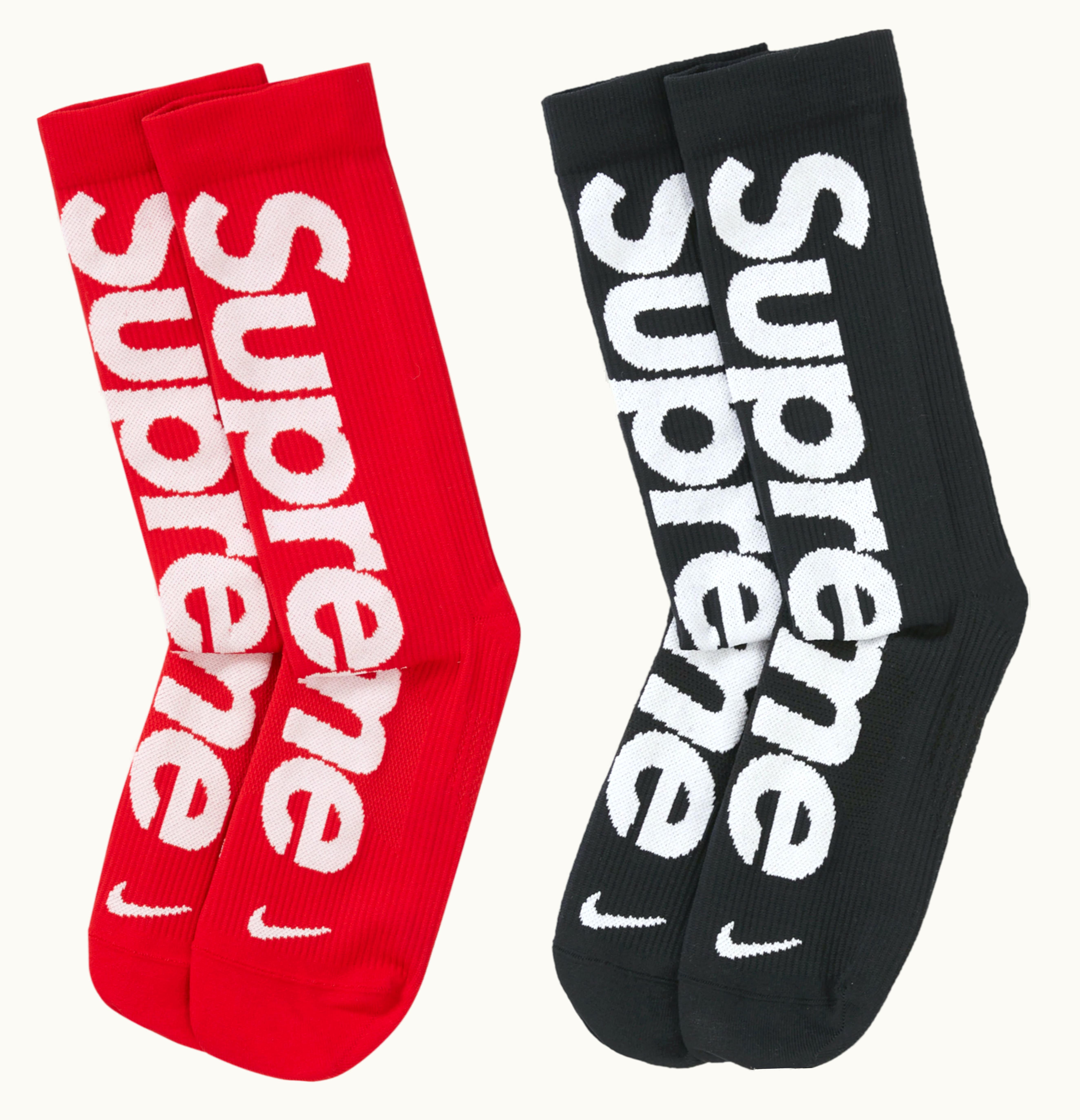 Supreme Supreme Nike Lightweight Crew Socks Set Red Black