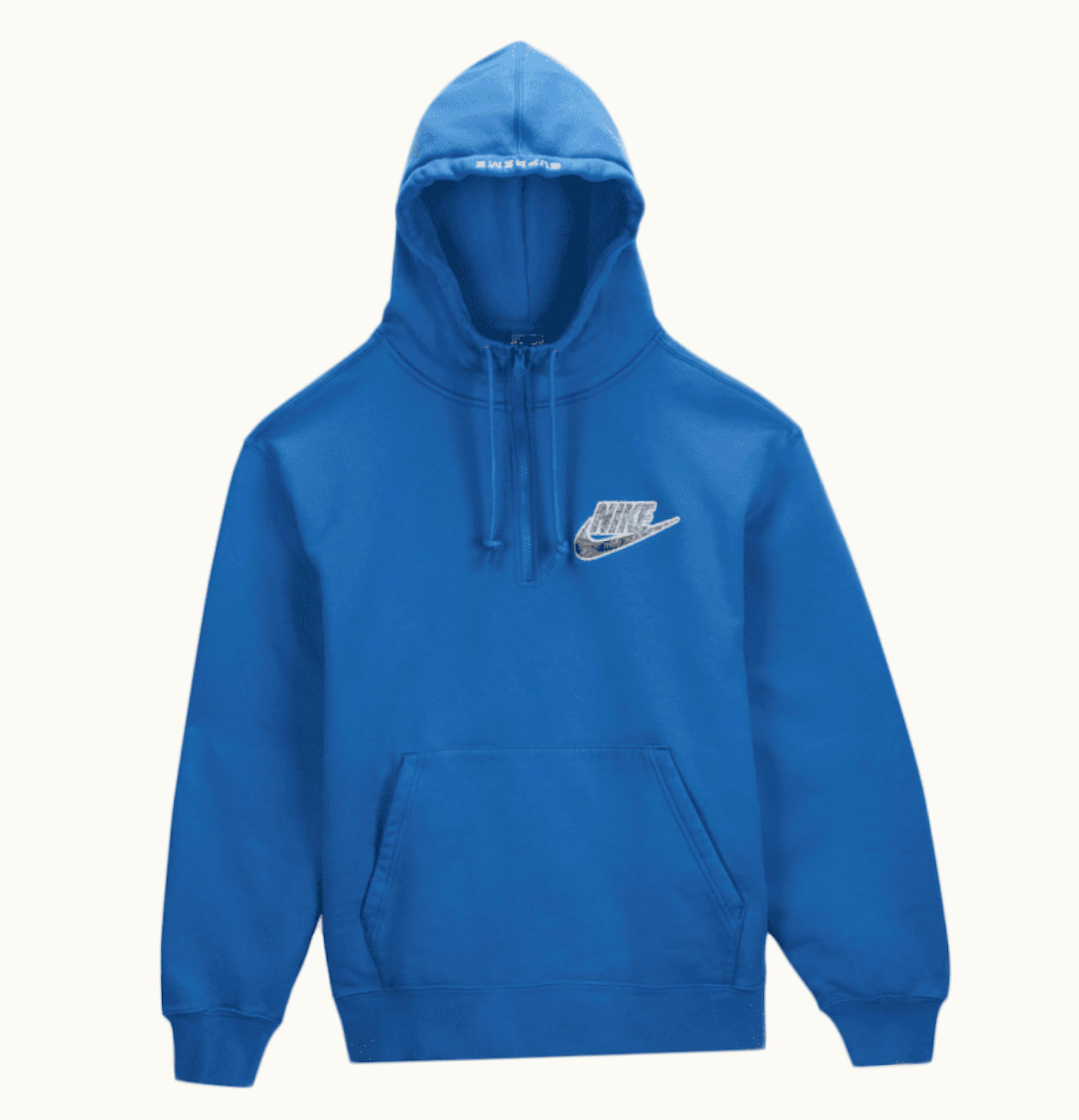 Supreme Supreme Nike Half Zip Hooded Sweatshirt Blue