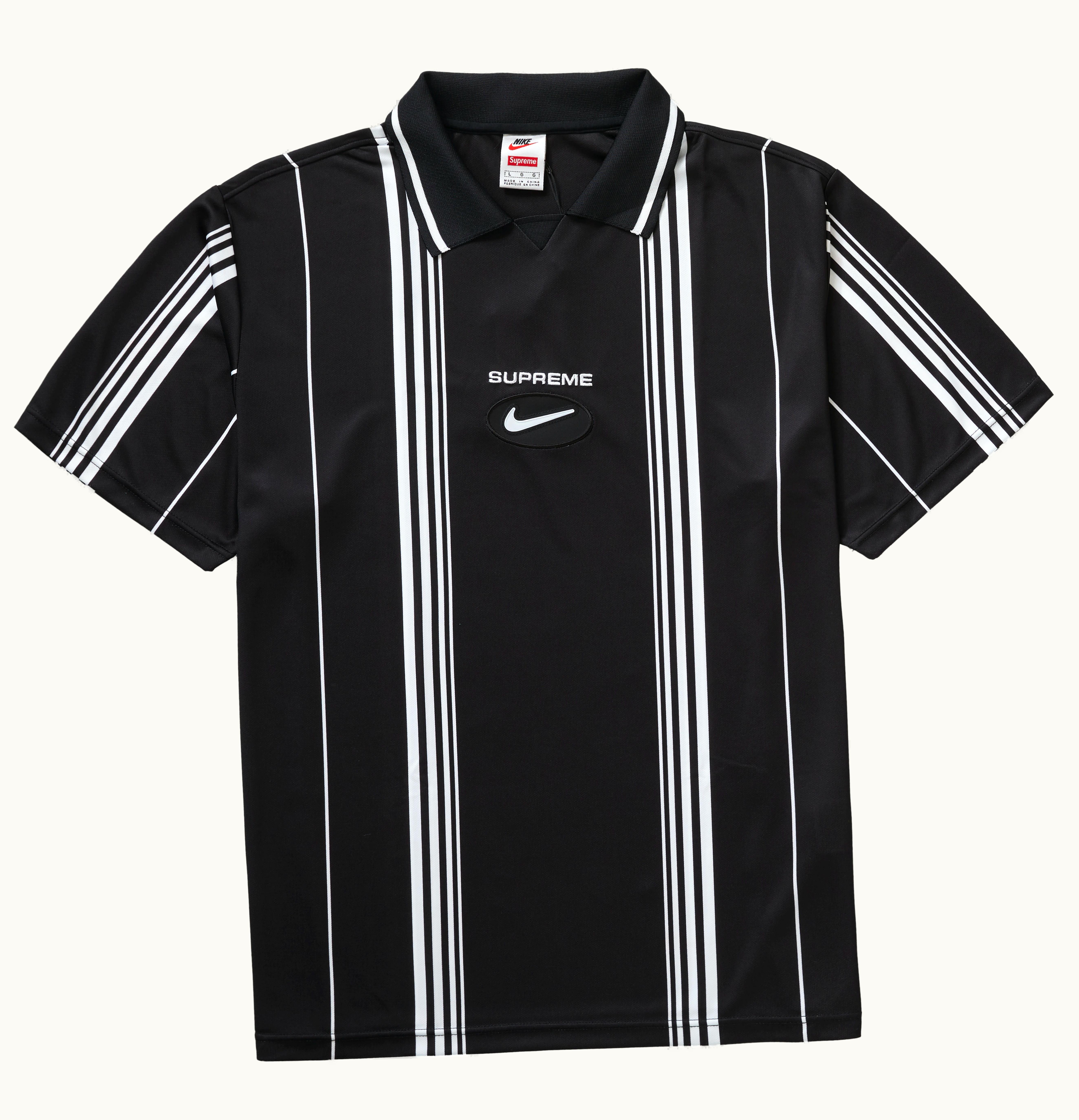 Supreme Supreme Nike Jewel Stripe Soccer Jersey Black