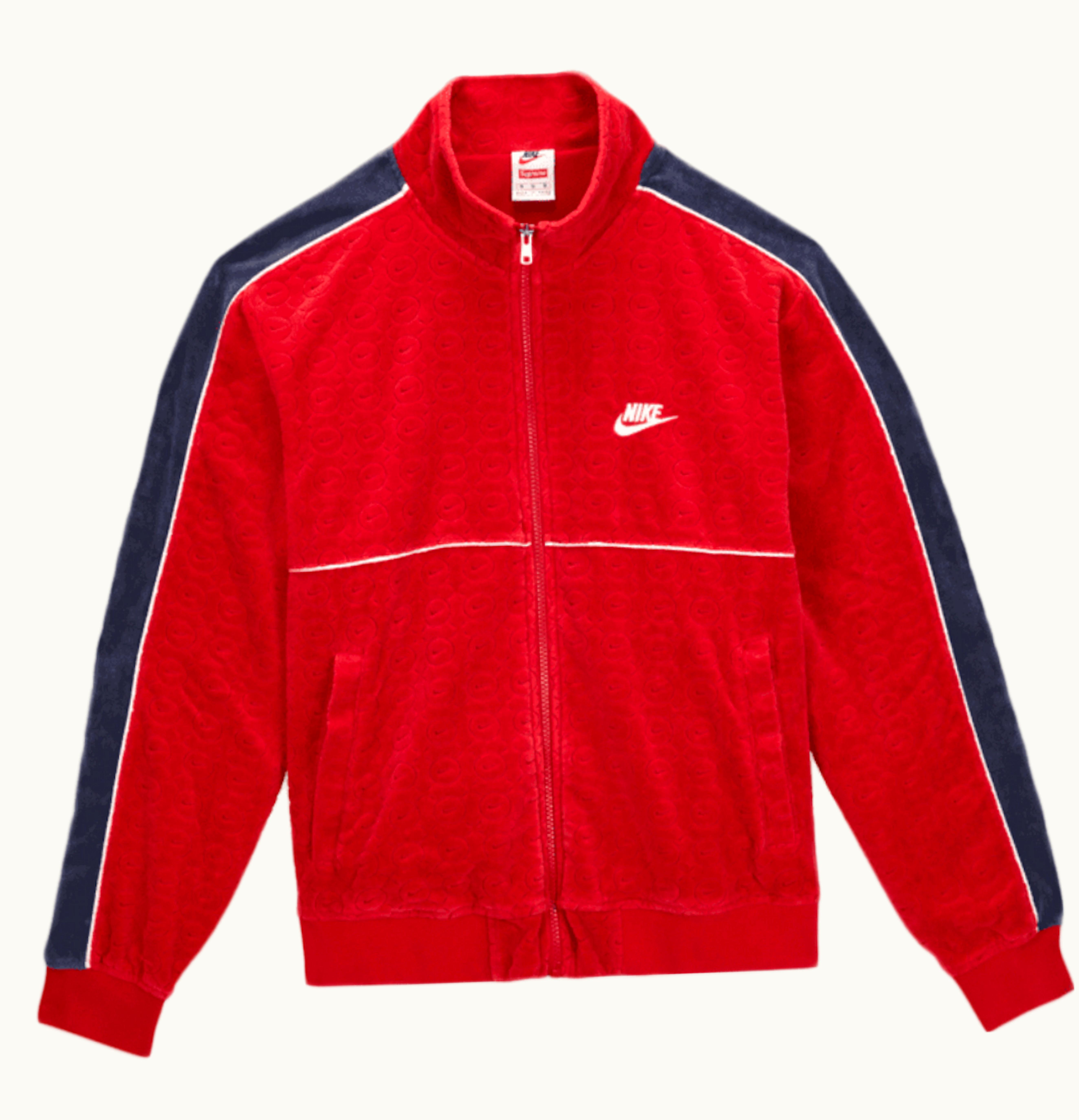 Supreme Supreme Nike Velour Track Jacket Red