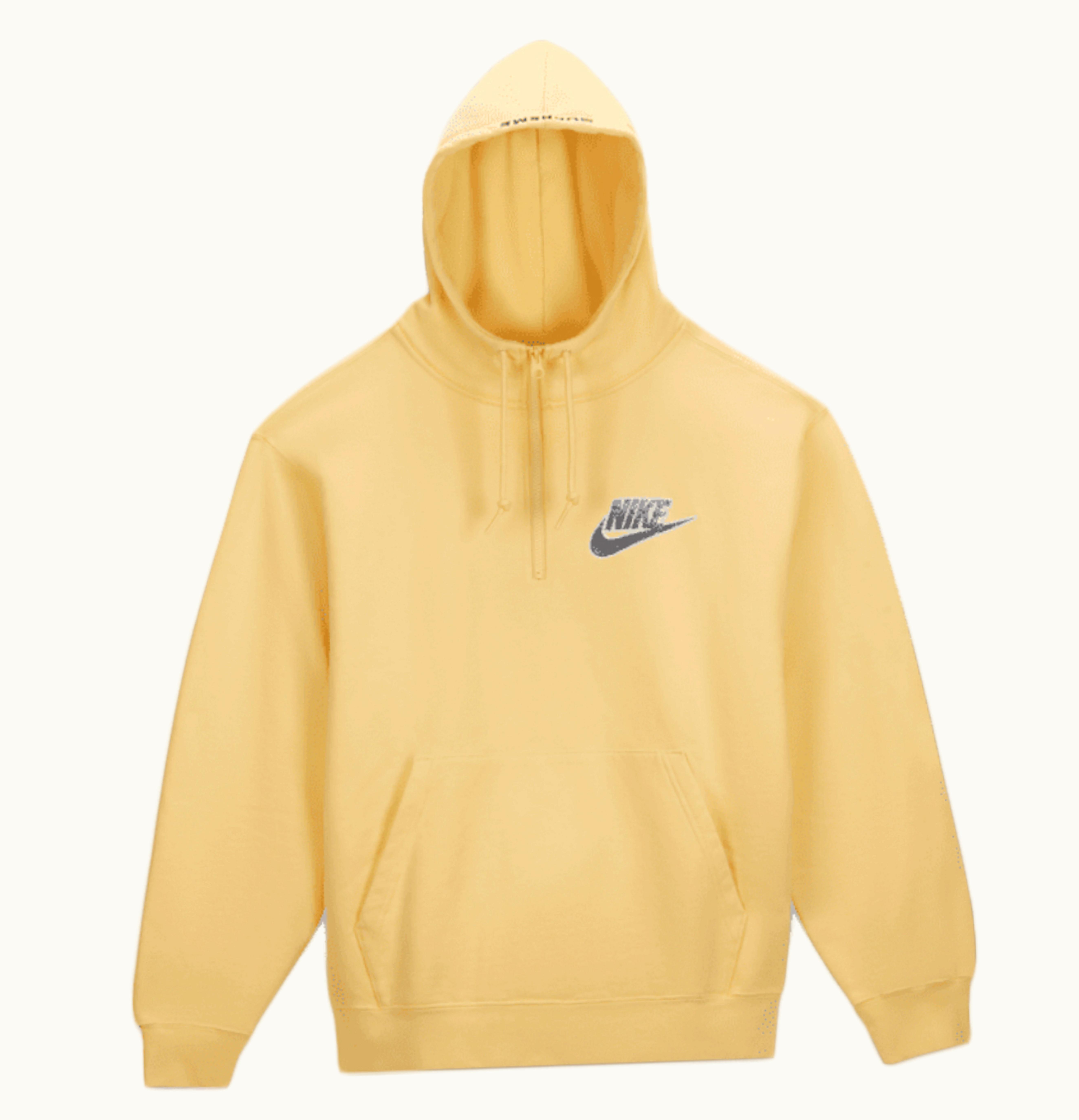Supreme Supreme Nike Half Zip Hooded Sweatshirt Pale Yellow
