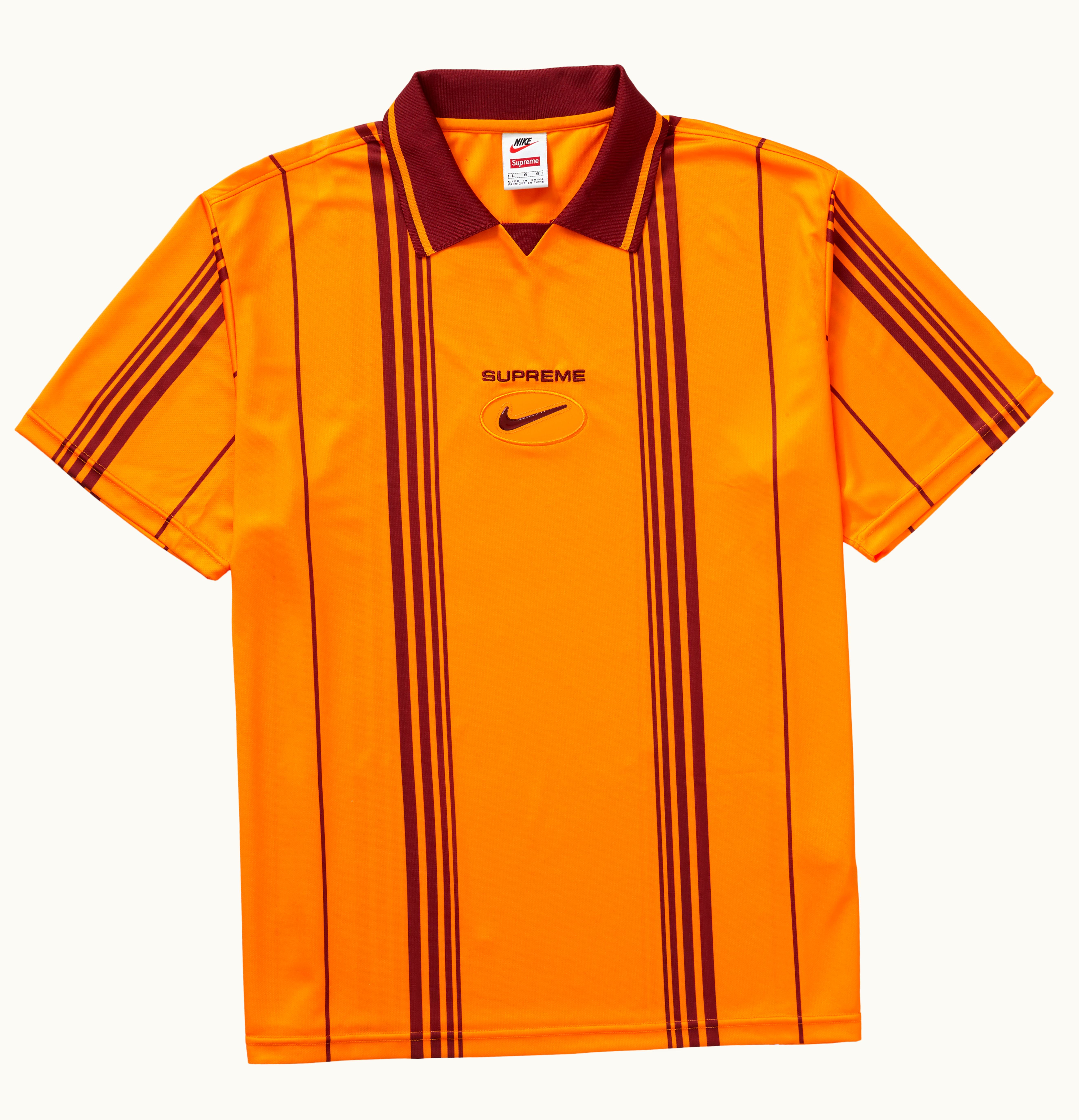 Supreme Supreme Nike Jewel Stripe Soccer Jersey Orange