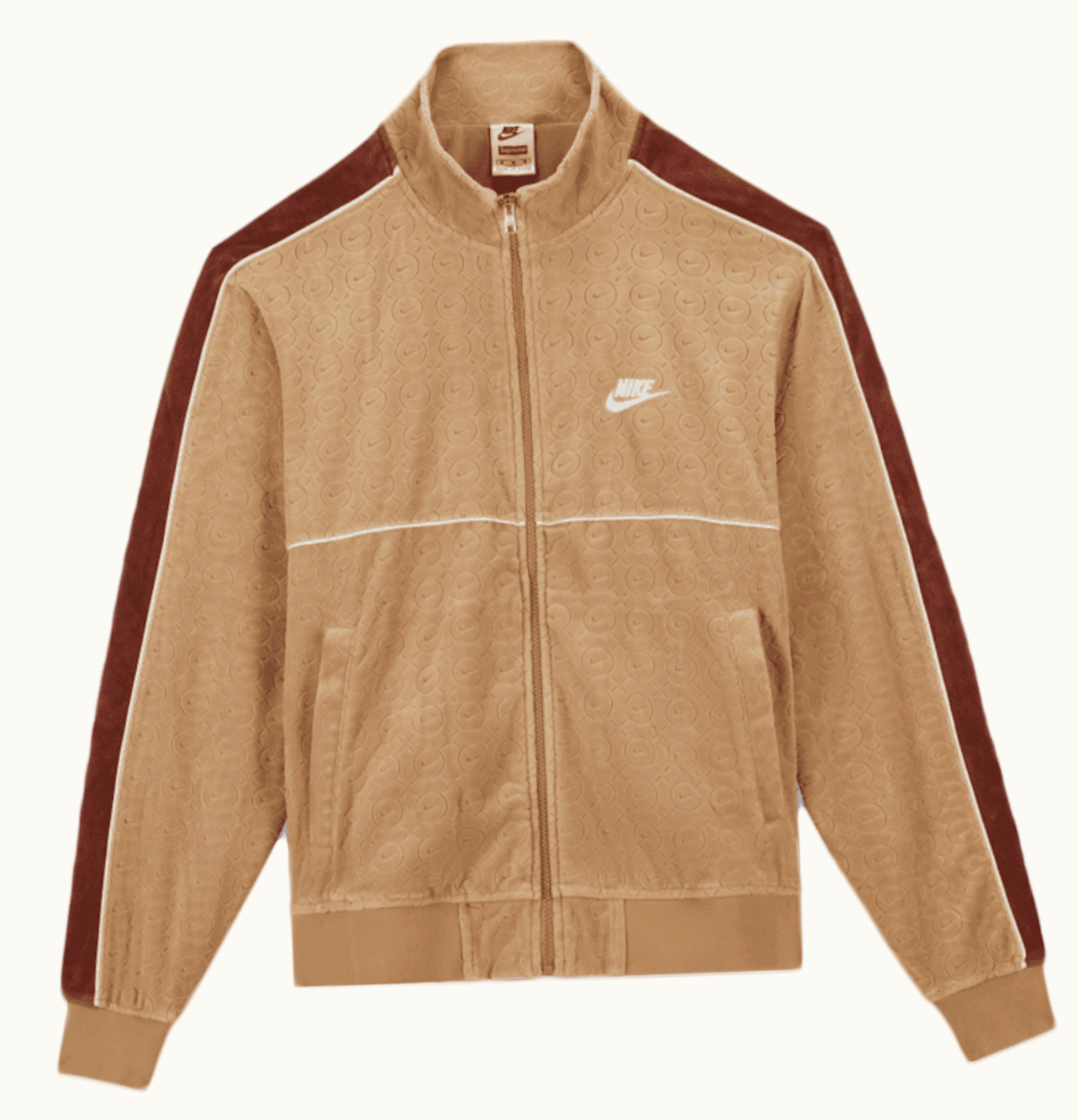 Supreme Supreme Nike Velour Track Jacket Tan
